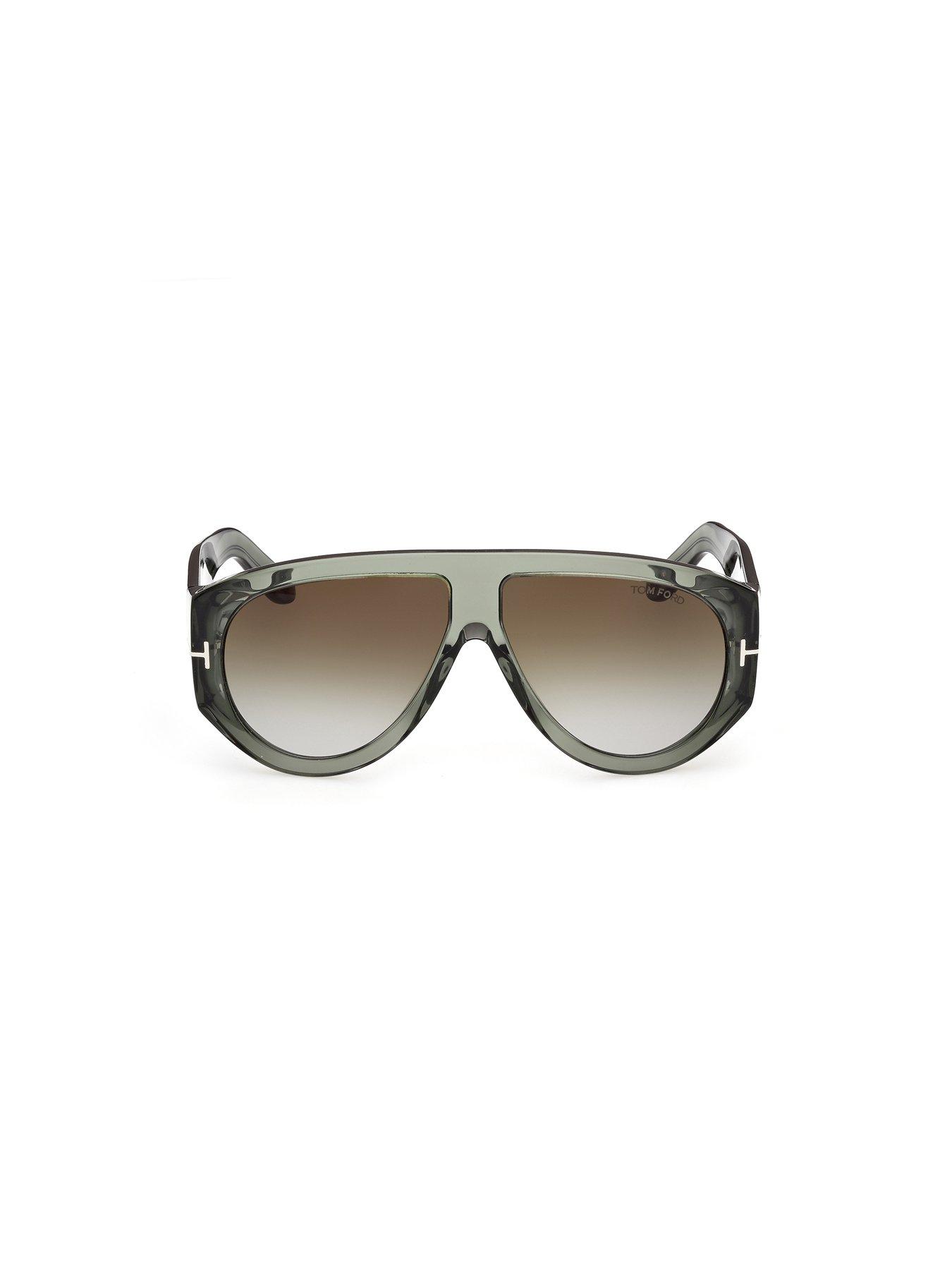 Image 3 of 6 of Tom Ford Bronson D Frame Acetate Sunglasses - Green