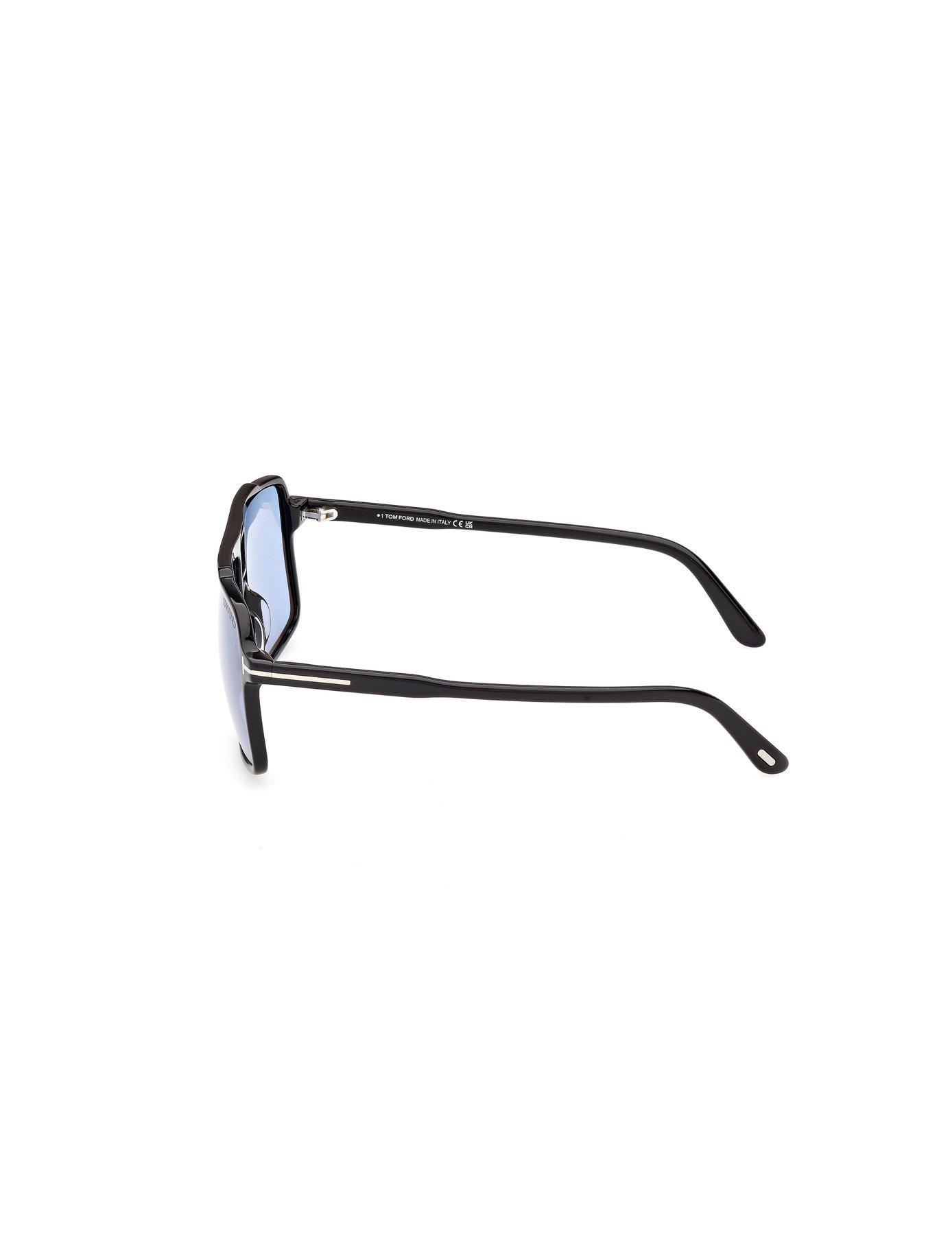 Image 2 of 6 of Tom Ford Kemp Acetate Navigator Sunglasses - Shiny Black