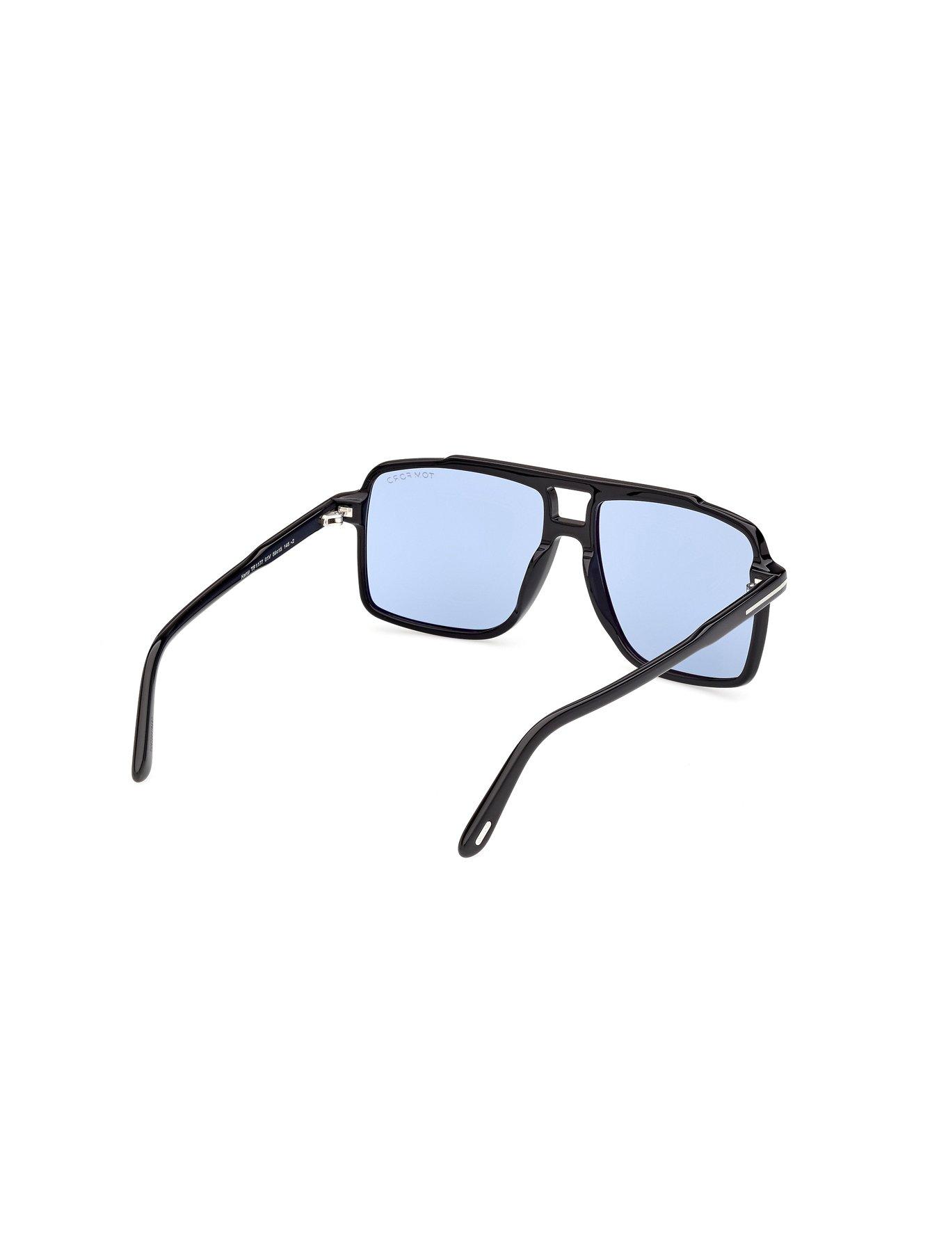 Image 5 of 6 of Tom Ford Kemp Acetate Navigator Sunglasses - Shiny Black