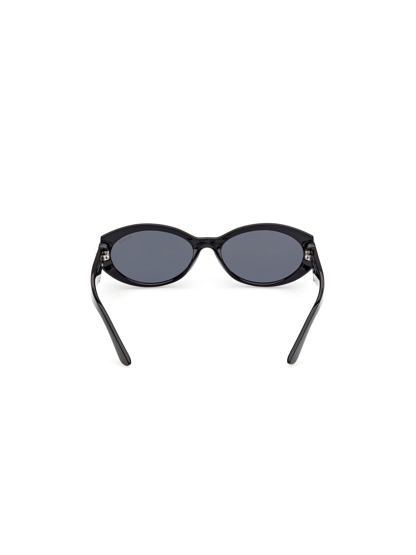 Image 6 of 6 of Guess Shiny Oval Sunglasses - Black