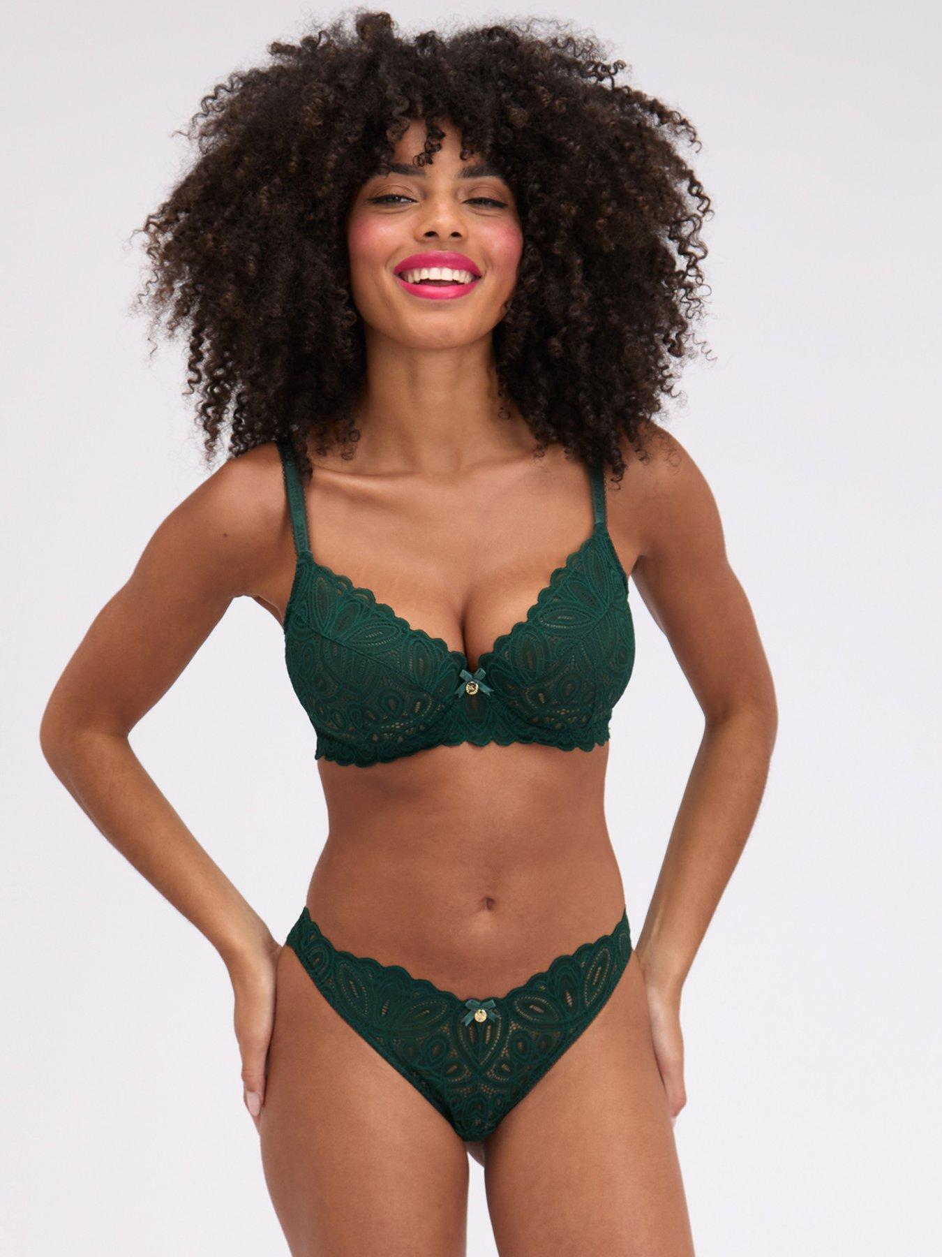 Boux Avenue Boux Avenue Carmel Lace Brief - Deep Green