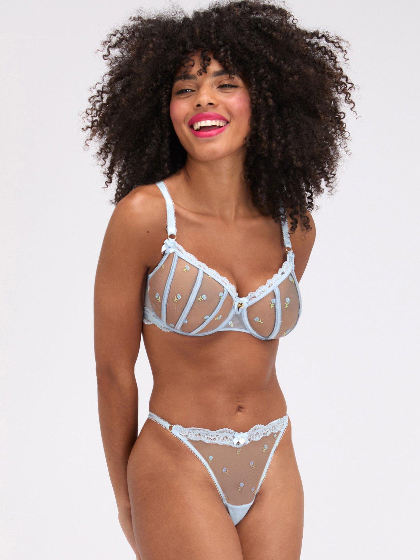 Image 3 of 5 of Boux Avenue Delilah Balconette Bra - Light Blue