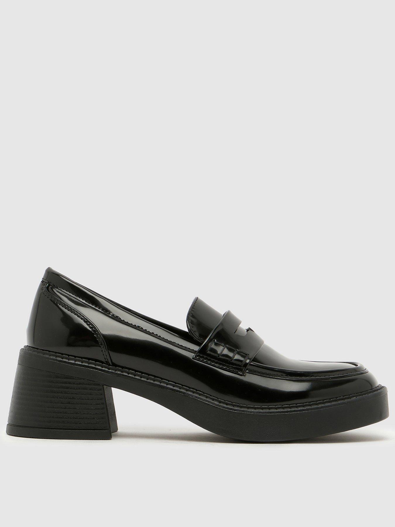 Schuh Lavishly Chunky Heeled Loafer - Black