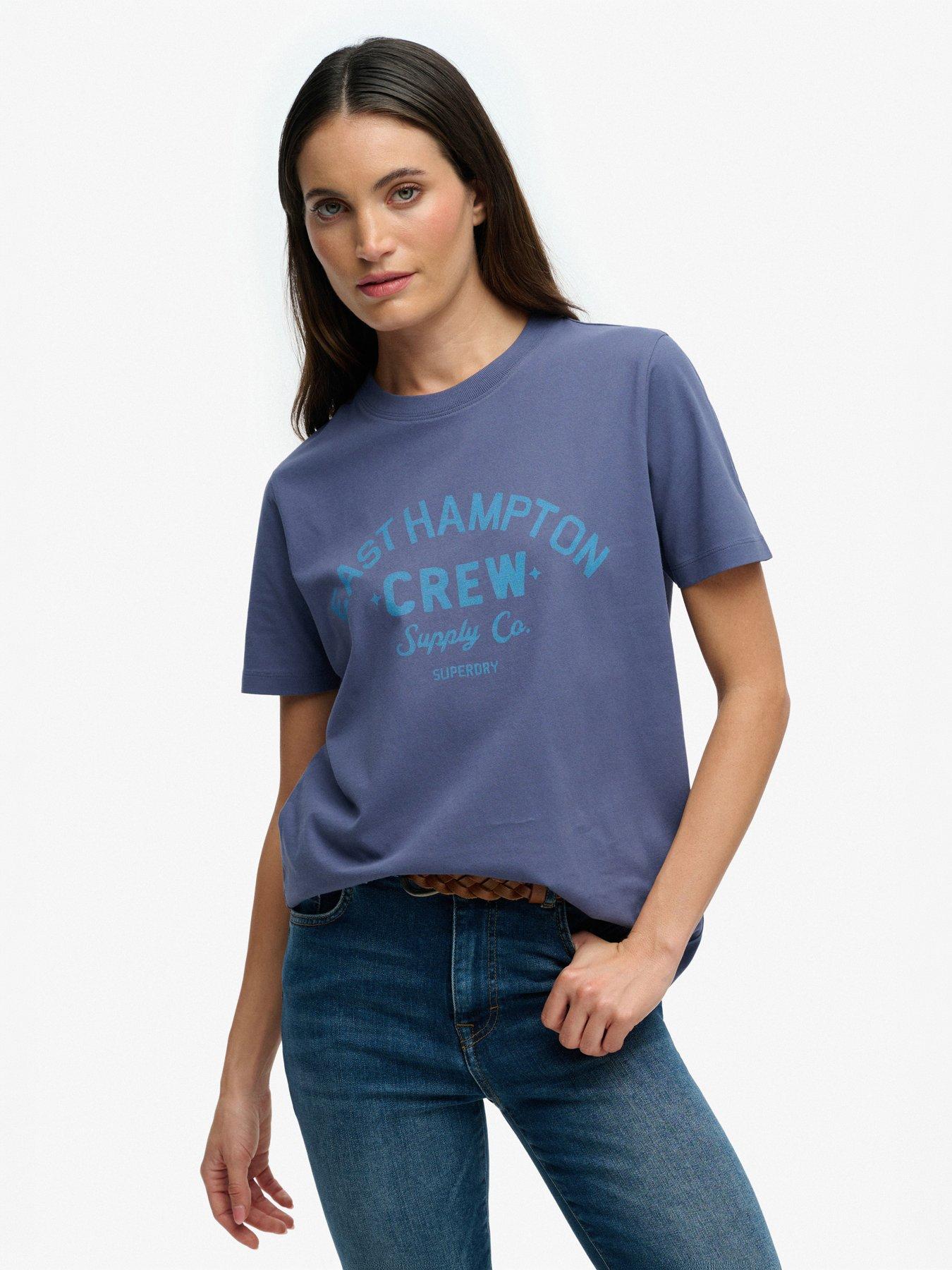 Superdry Beach Club Relaxed T-Shirt - Navy