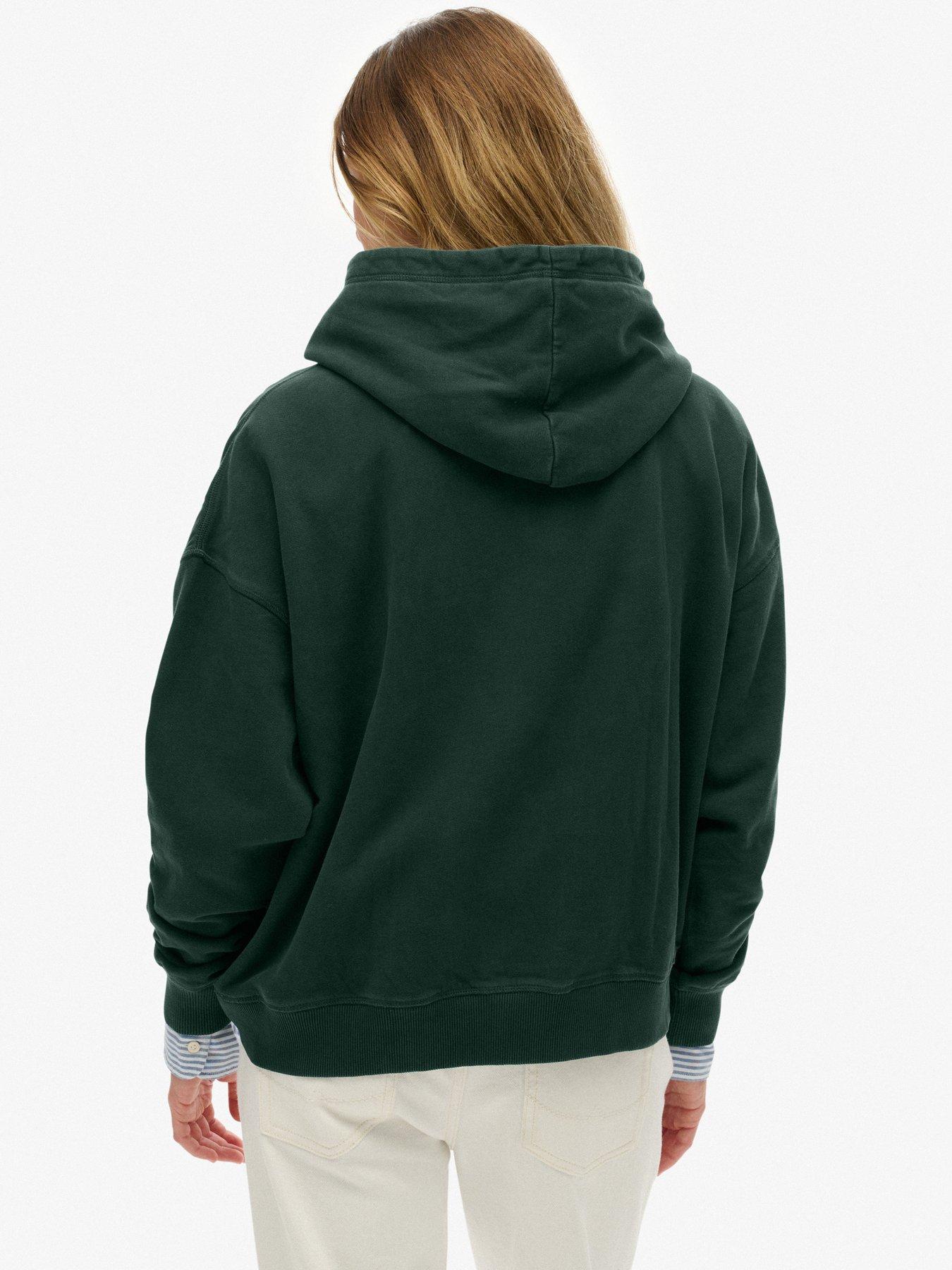 Image 2 of 6 of Superdry Athletic Essentials Relaxed Hoodie - Green