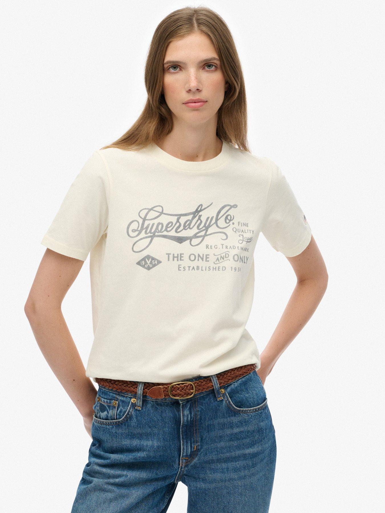 Superdry Industry Worker Relaxed T-Shirt - Cream