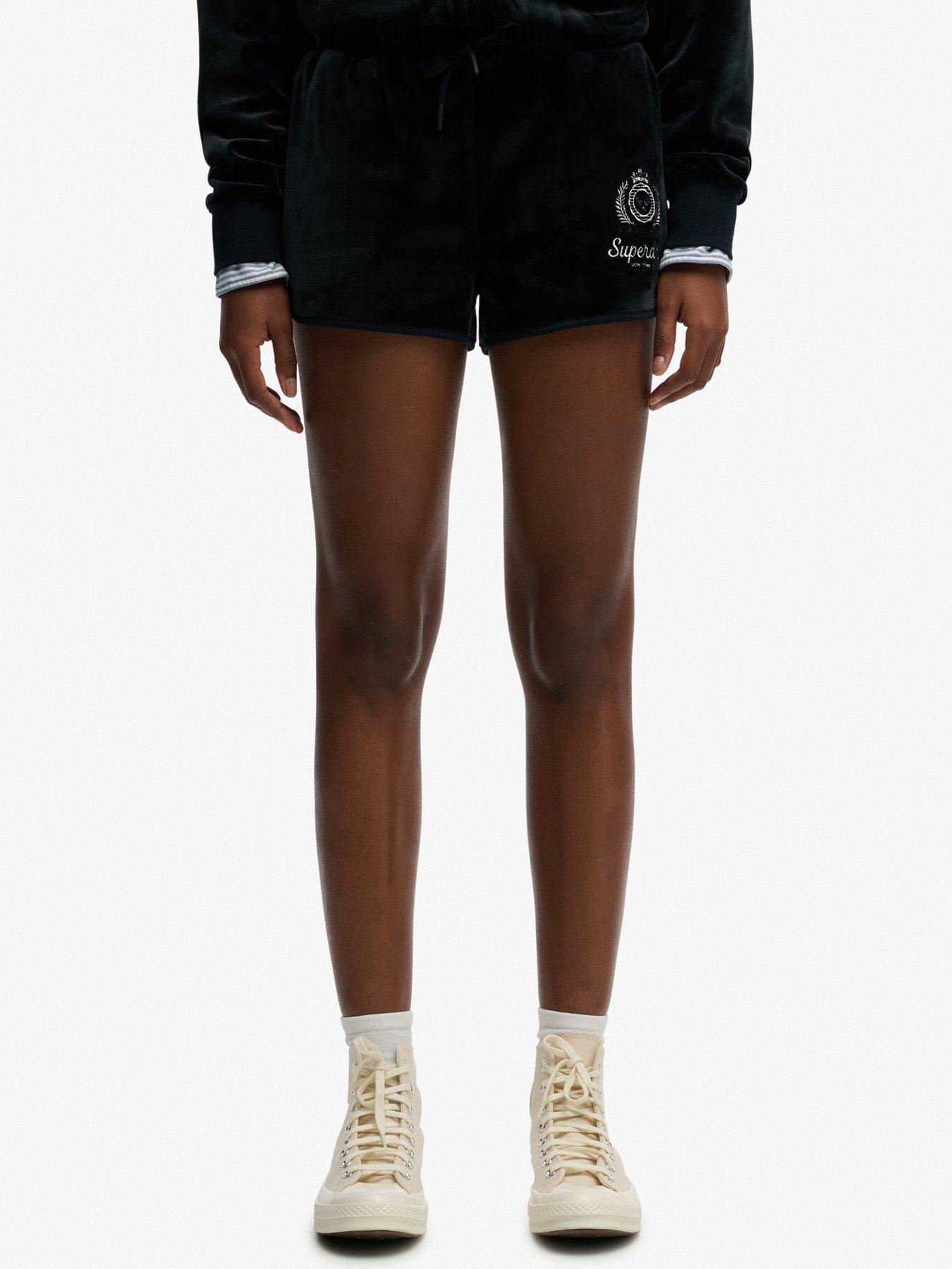 Superdry Country Club Velour Shorts - Navy