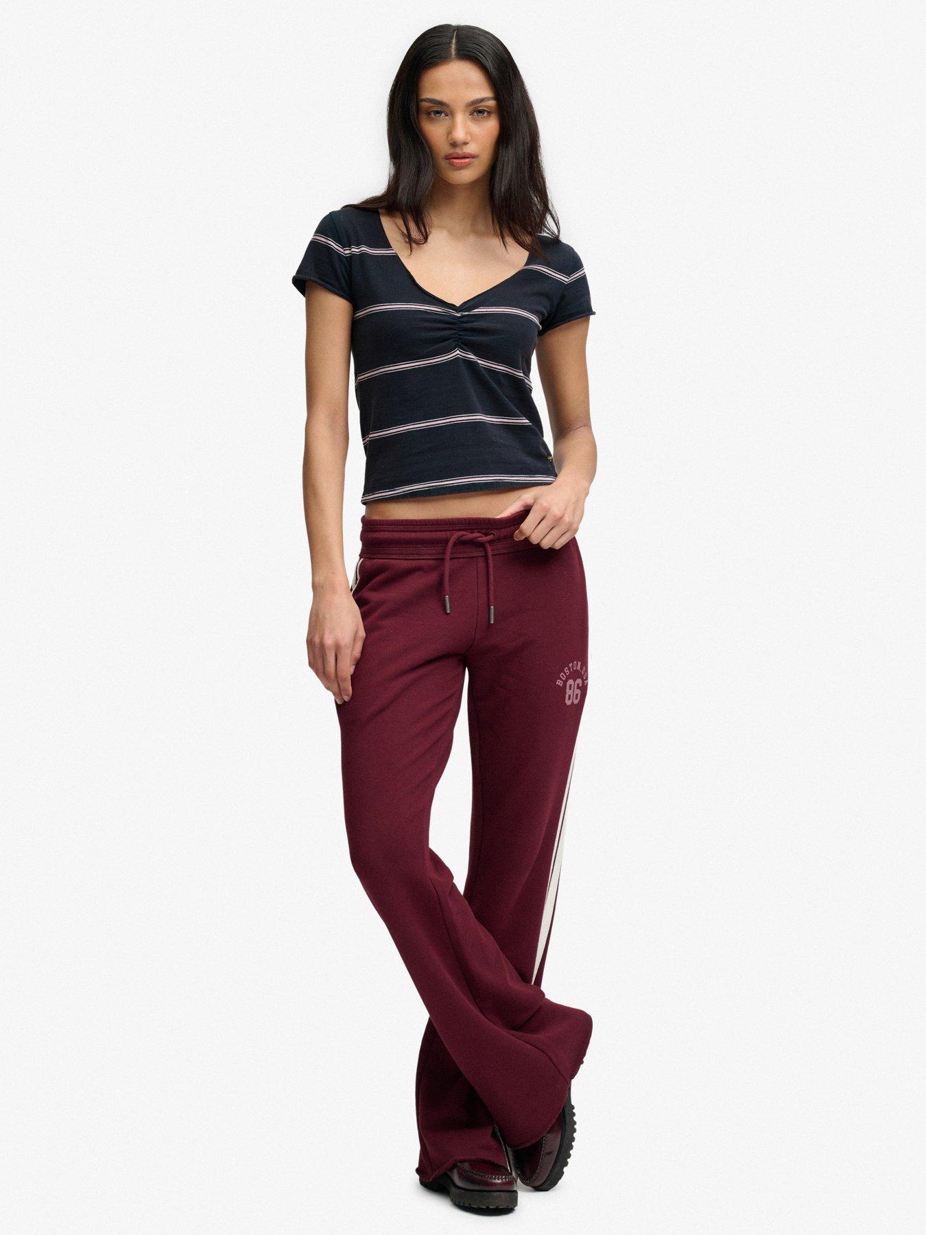 Image 3 of 6 of Superdry Athletic Essentials Gathered Pattern Top - Navy
