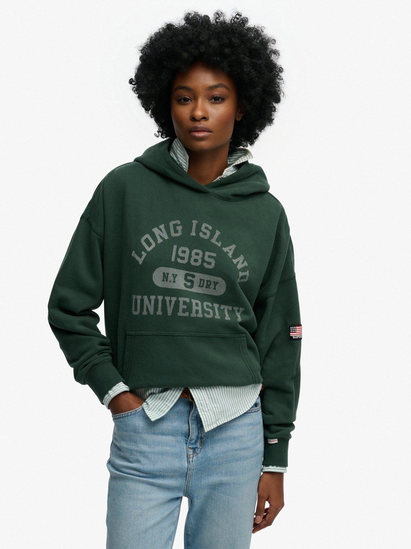Superdry Athletic Essentials Relaxed Hoodie - Green