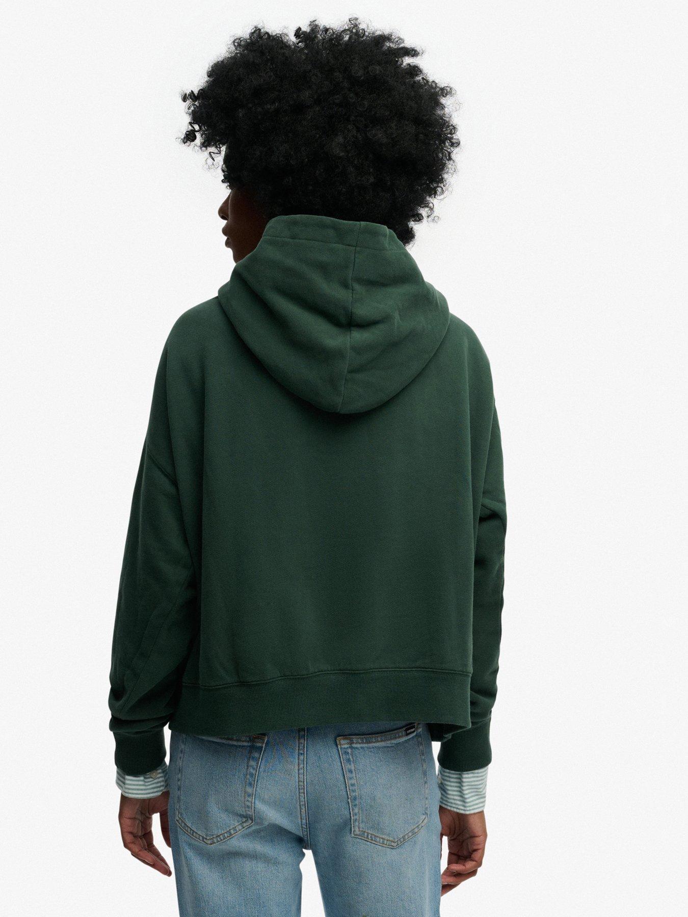 Image 2 of 6 of Superdry Athletic Essentials Relaxed Hoodie - Green