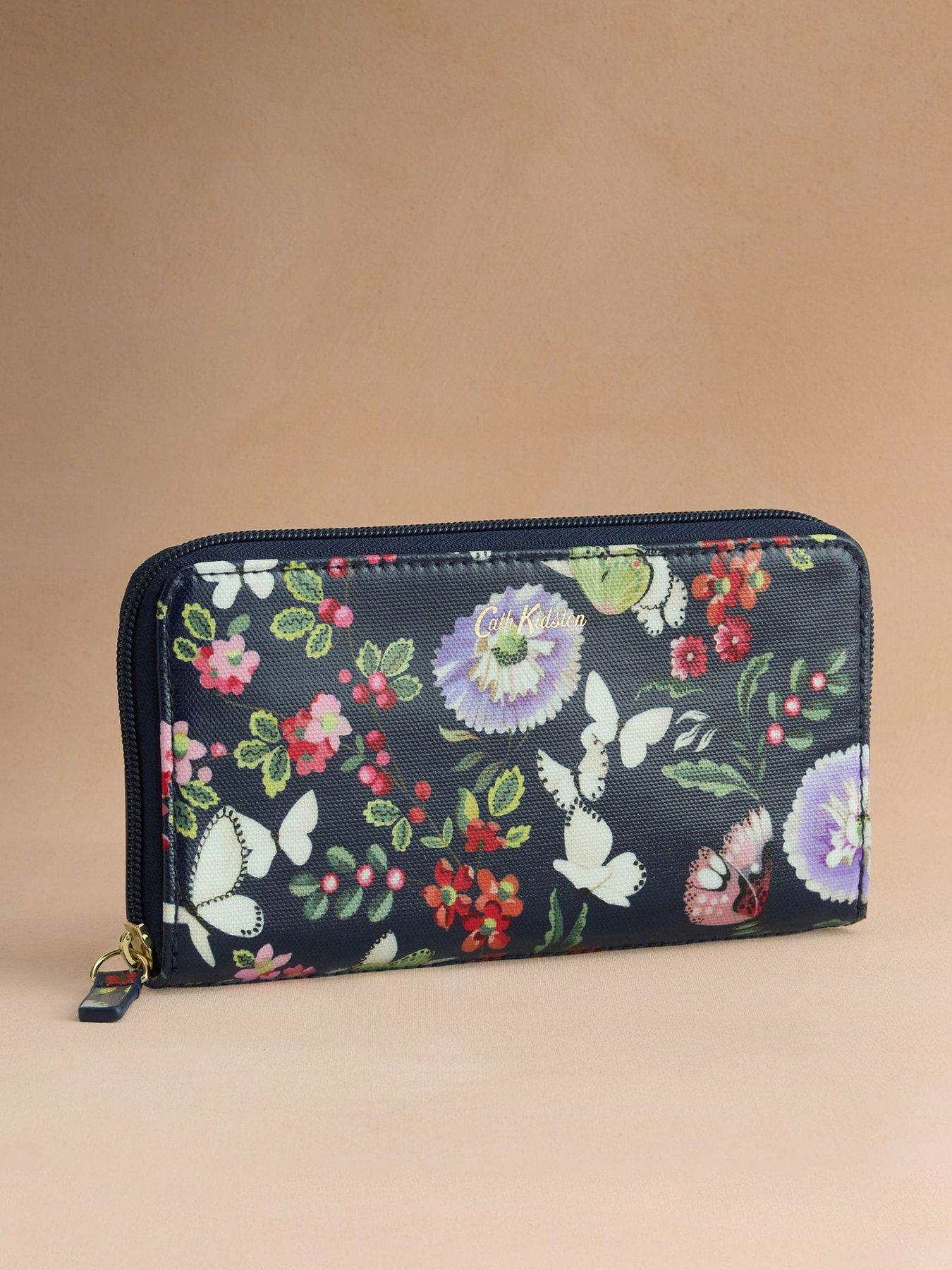 Cath Kidston Butterfly Bloom Continental Wallet - Navy