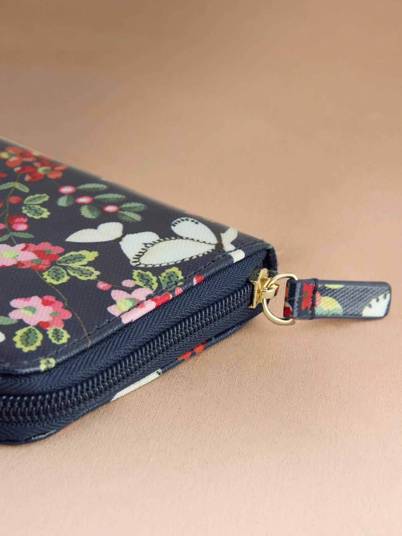 Image 2 of 4 of Cath Kidston Butterfly Bloom Continental Wallet - Navy