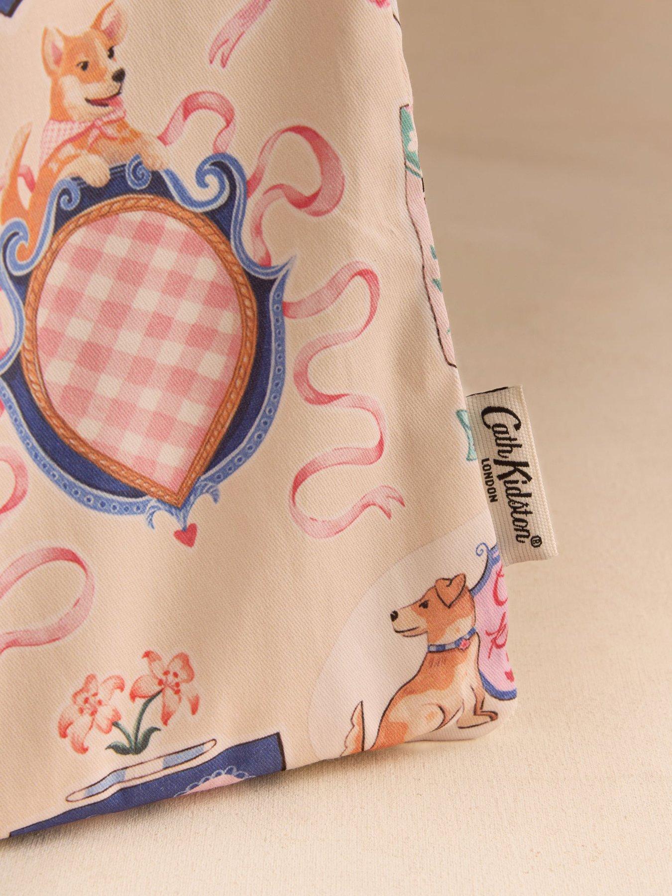 Image 2 of 4 of Cath Kidston Crest Of Joy Printed Book Bag - Cream