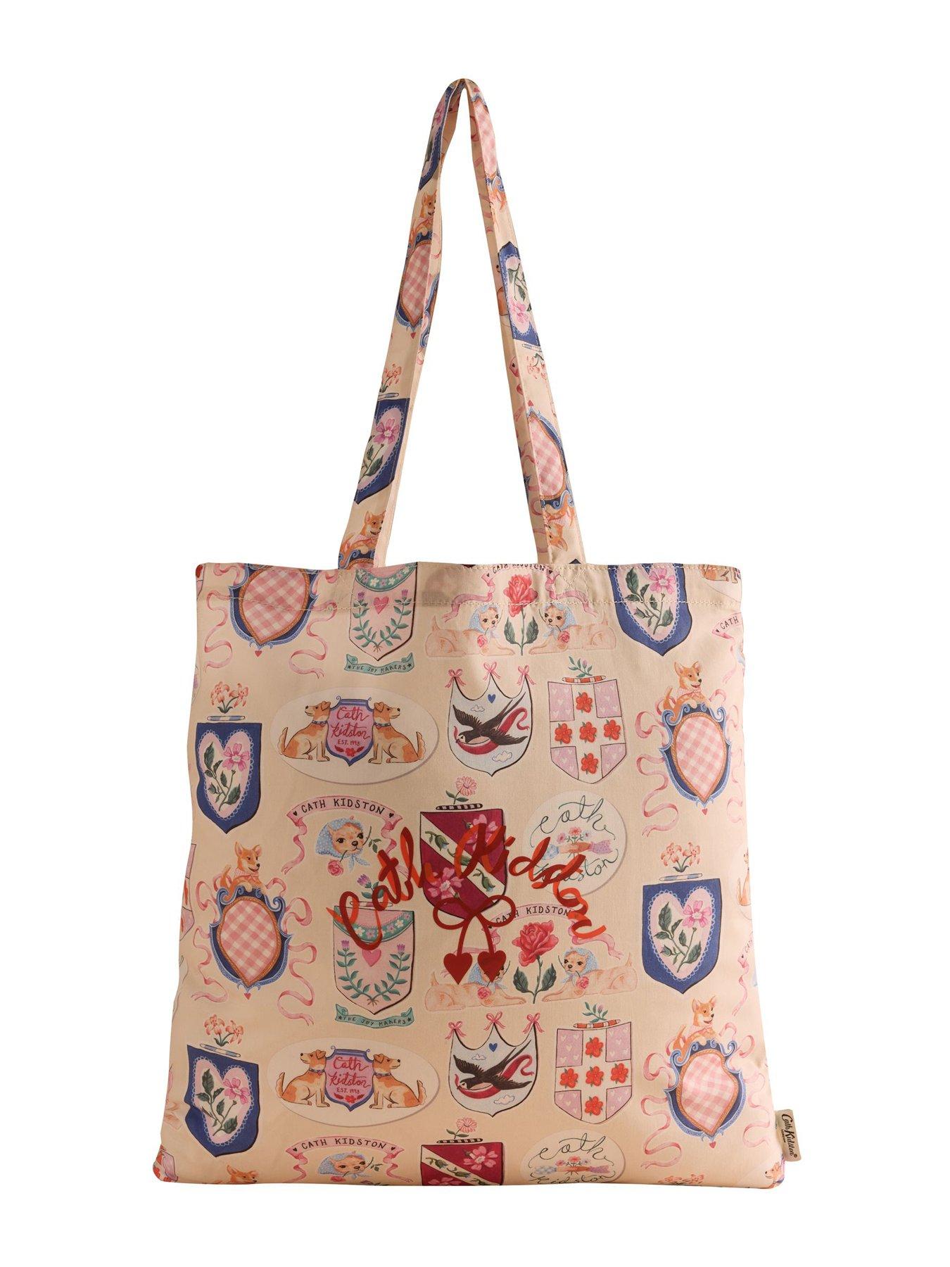 Image 4 of 4 of Cath Kidston Crest Of Joy Printed Book Bag - Cream