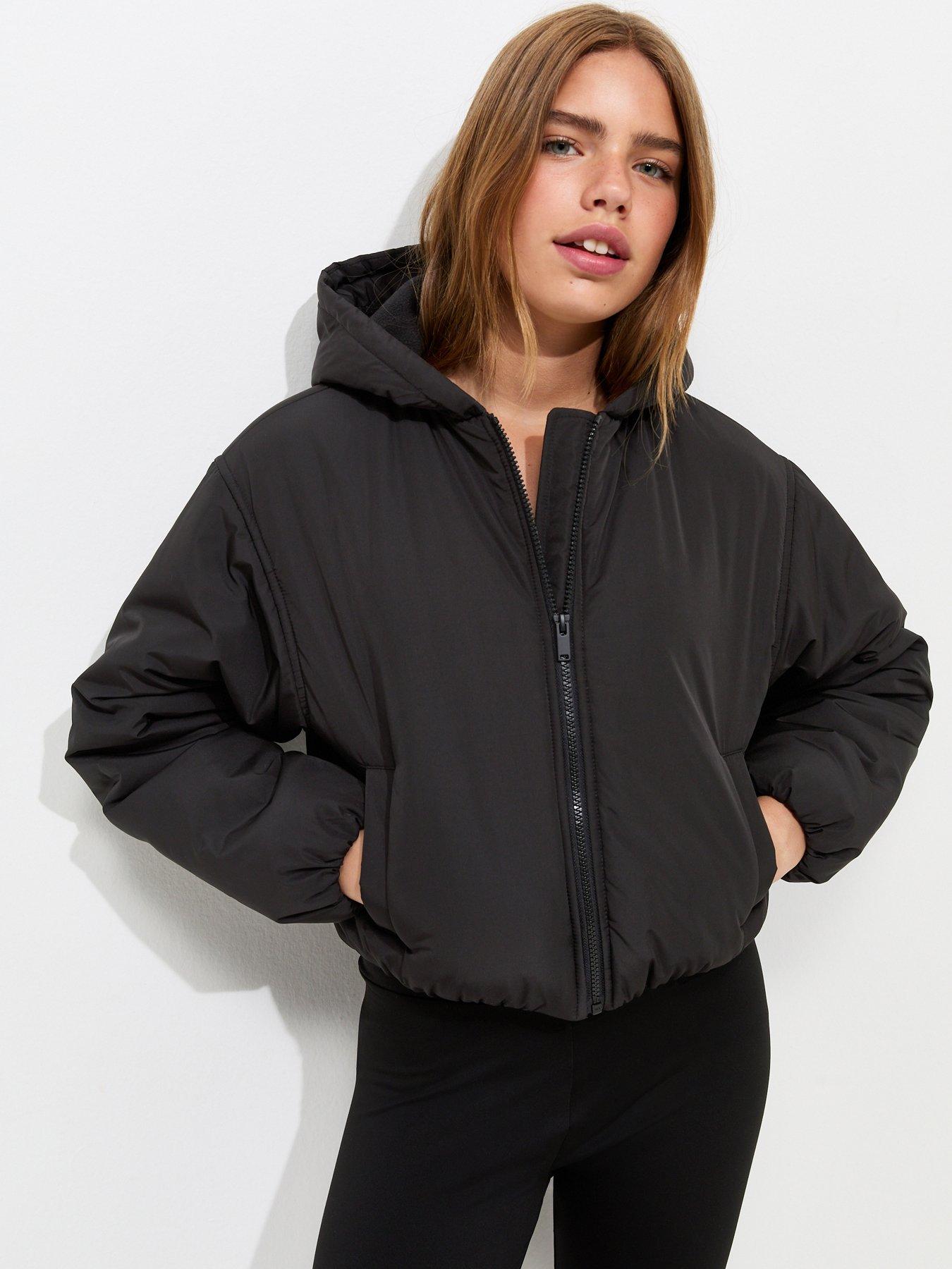 New Look 915 Black Short Padded Bomber