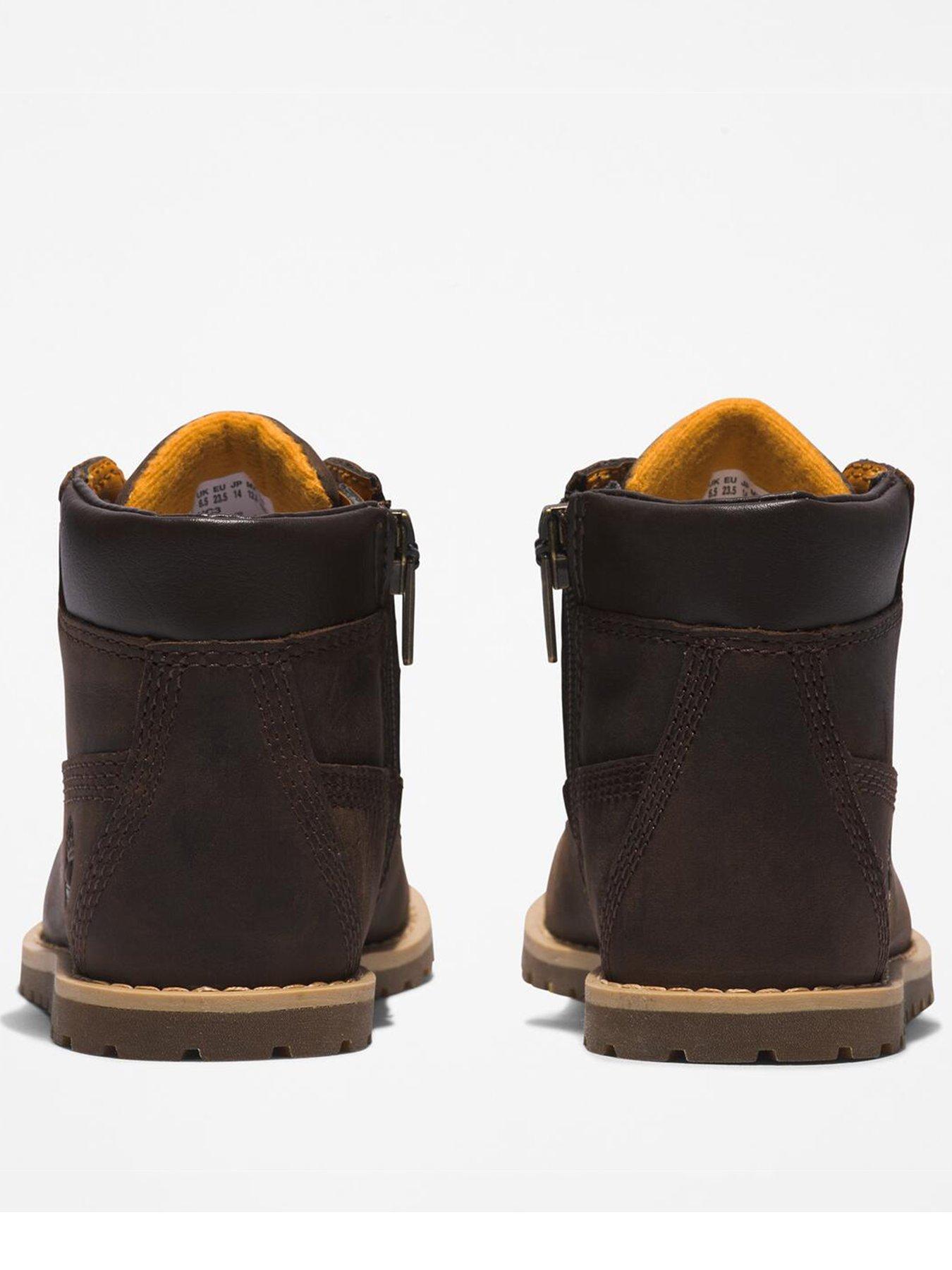 Image 3 of 7 of Timberland Boys Timberland Pokey Pine Mid Lace Up Boots - Brown