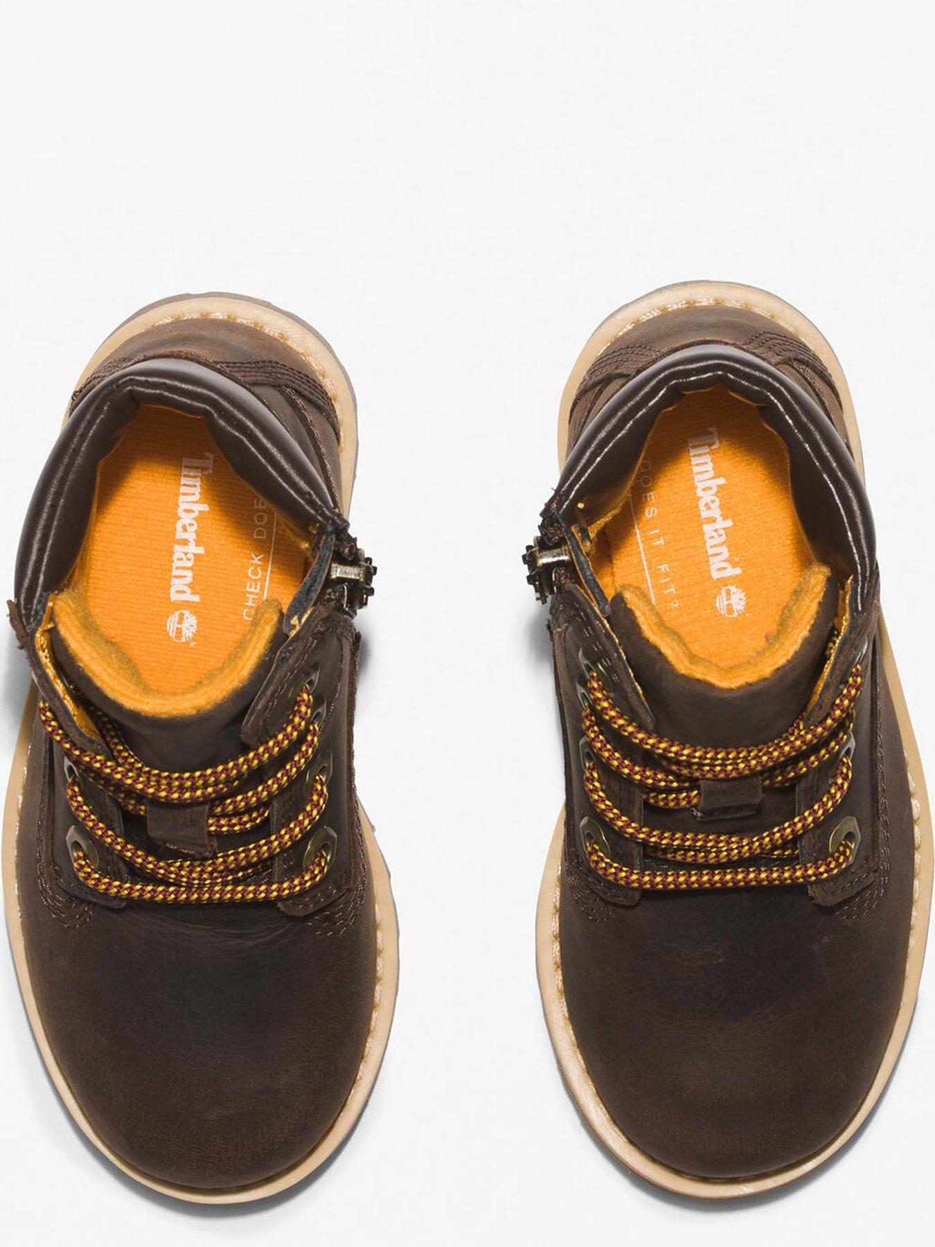Image 4 of 7 of Timberland Boys Timberland Pokey Pine Mid Lace Up Boots - Brown