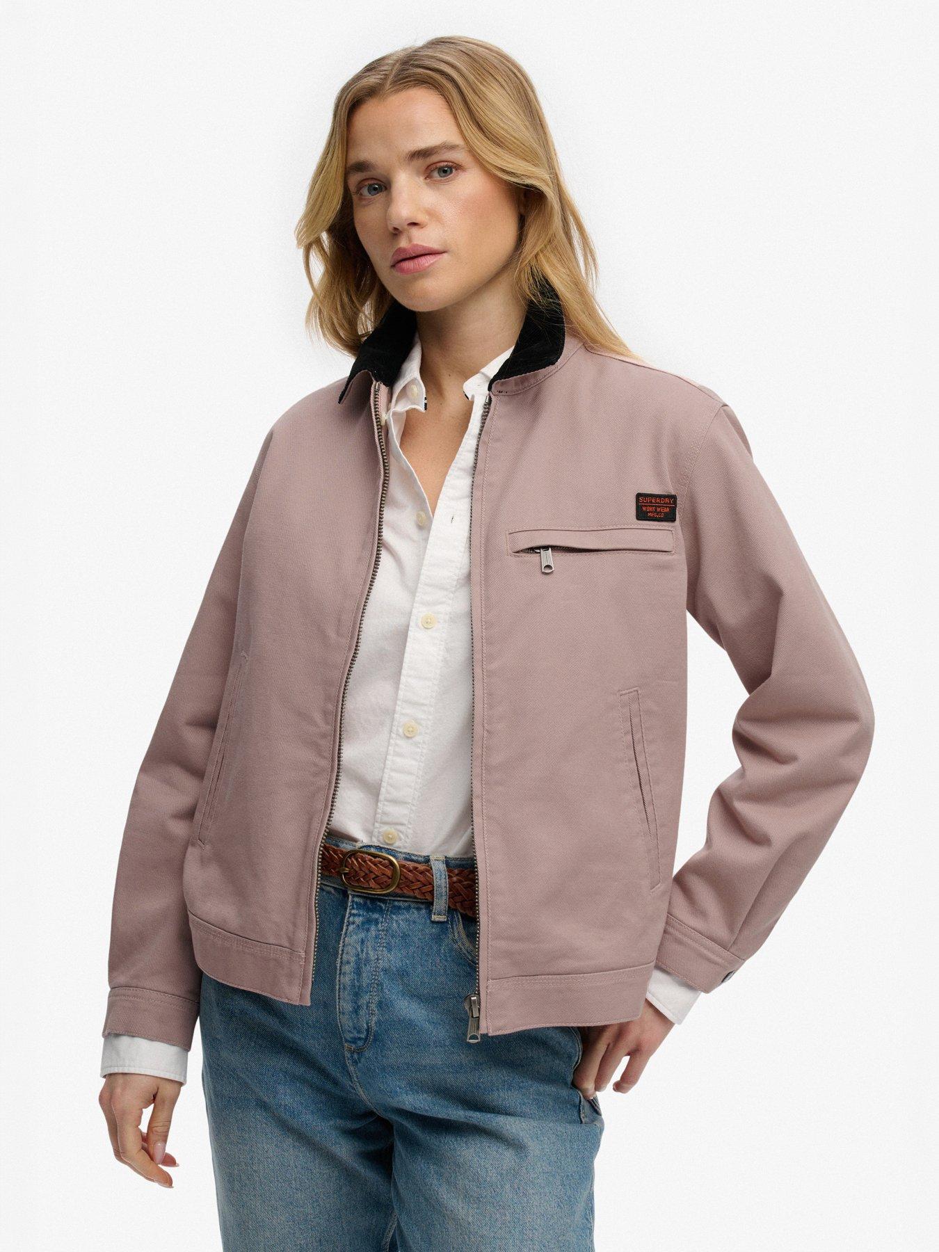 Image 1 of 7 of Superdry Cord Collar Ranch Jacket - Brown