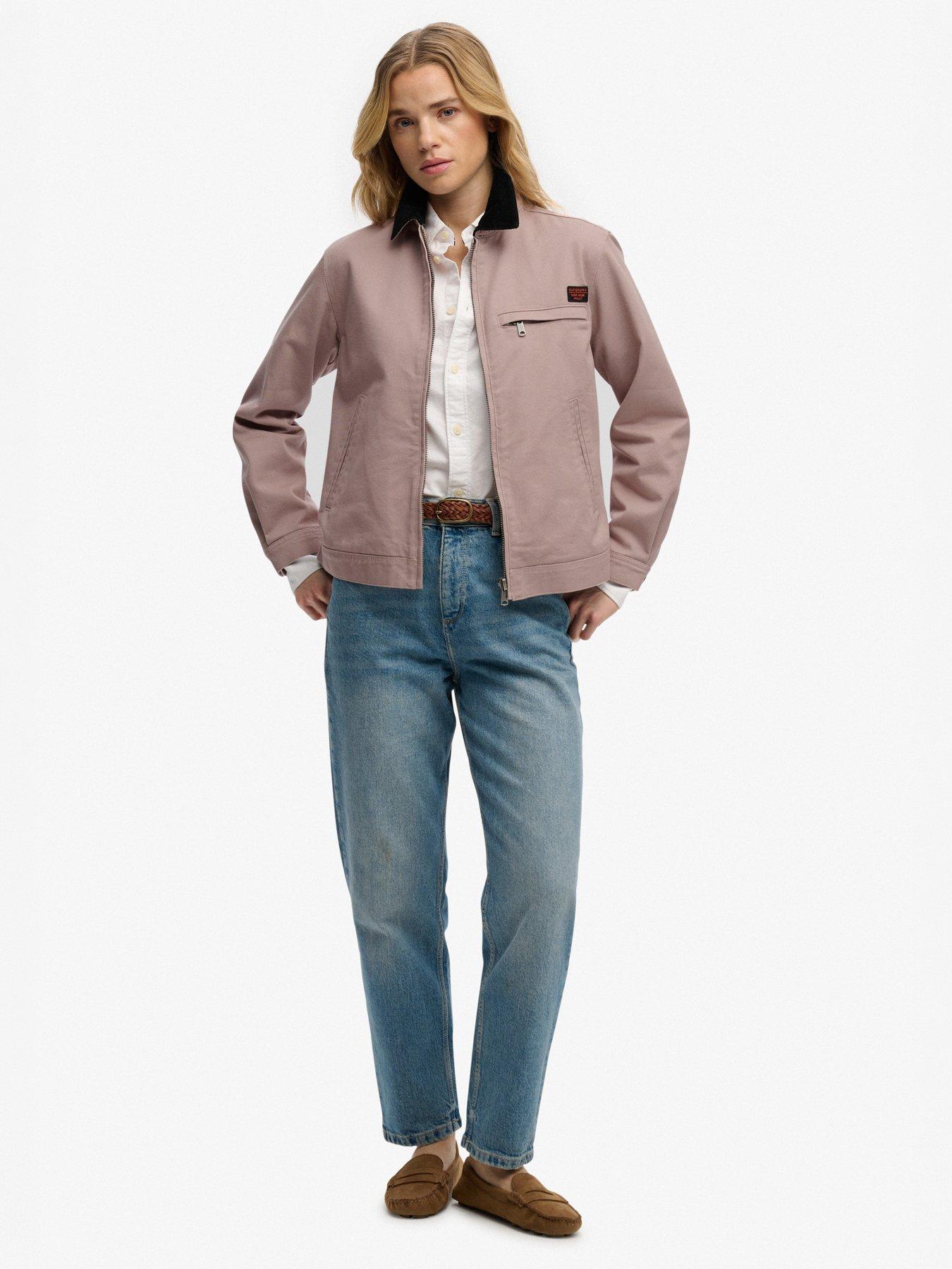 Image 3 of 7 of Superdry Cord Collar Ranch Jacket - Brown