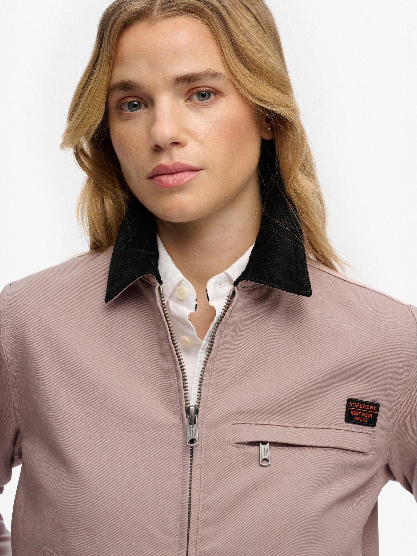 Image 4 of 7 of Superdry Cord Collar Ranch Jacket - Brown