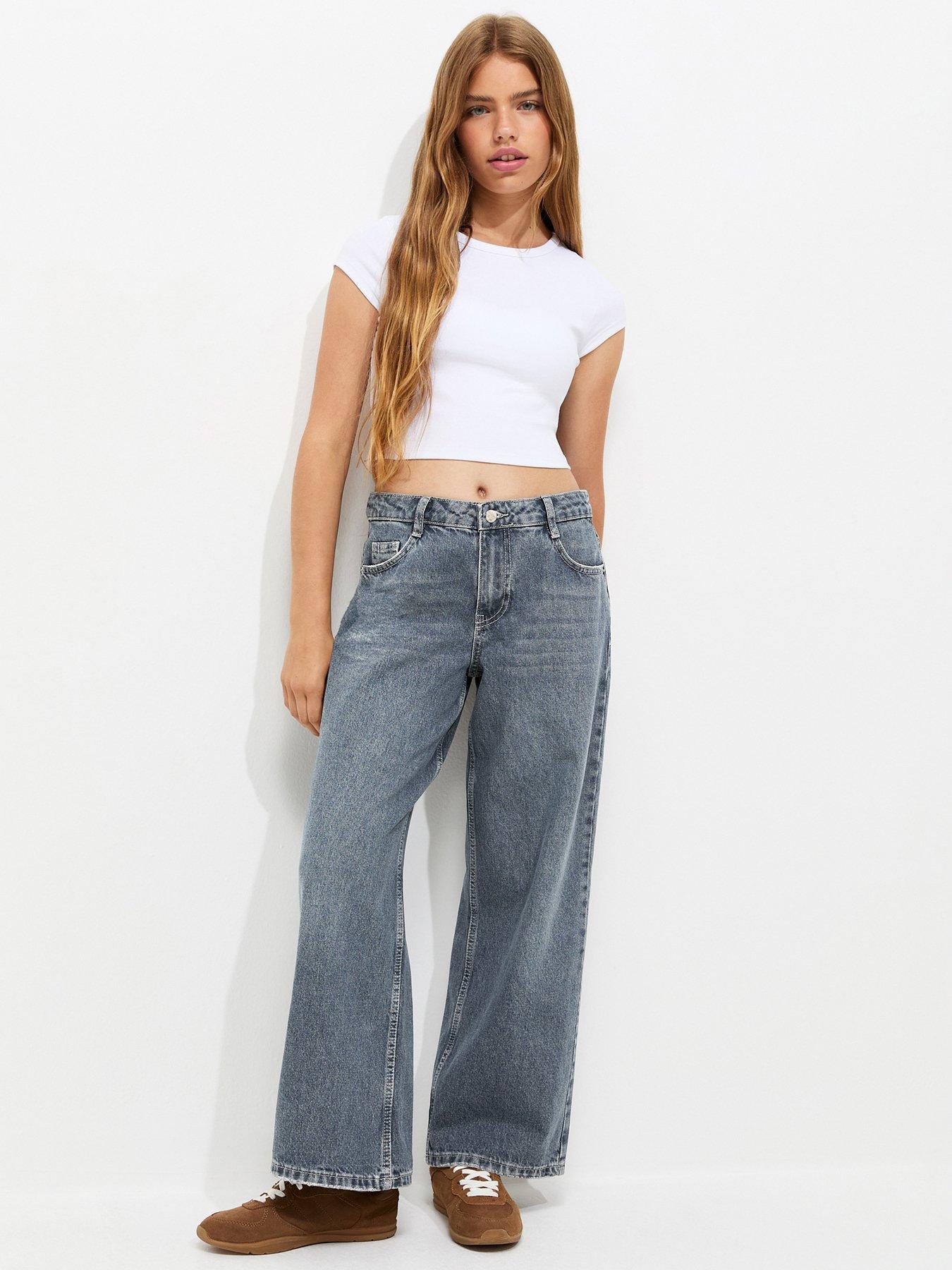 New Look 915 Slouchy Low Rise Jeans - Grey