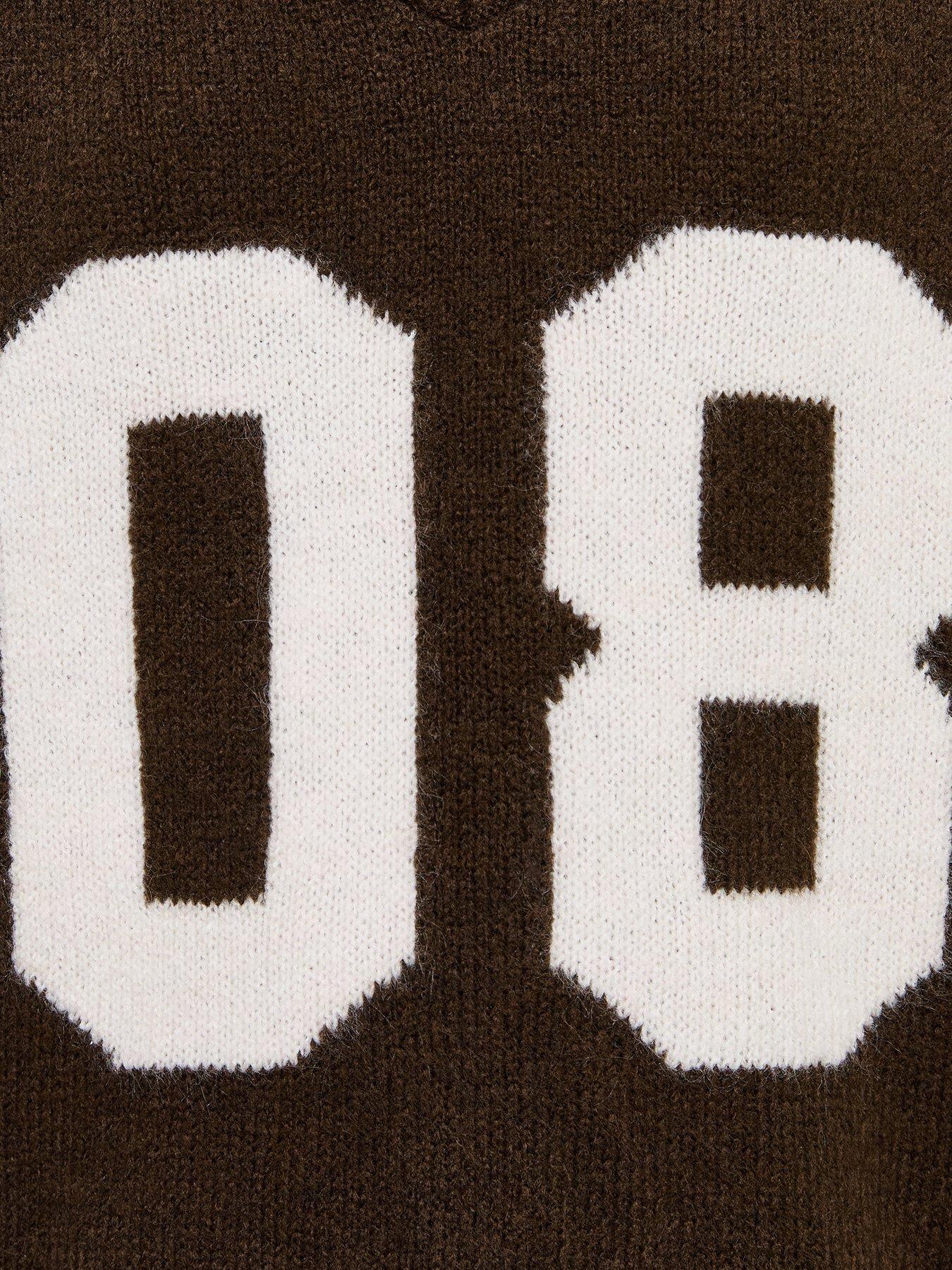 Image 5 of 6 of New Look 915 Girls Brown V-neck 08 Contrast Stripe Football Jumper