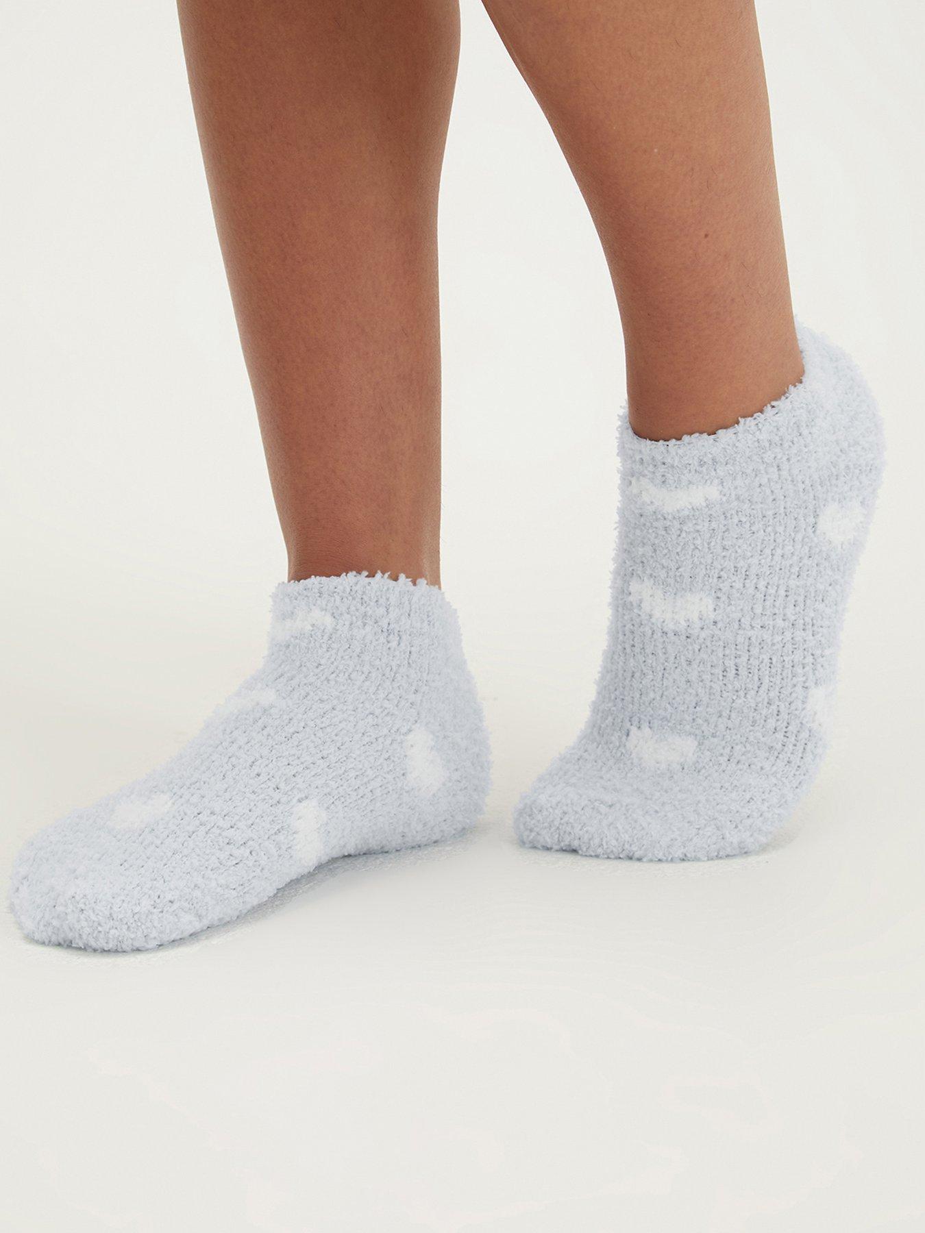 Boux Avenue Boux Avenue Heart Butter Cosy Trainer 2pk - Blue Mix