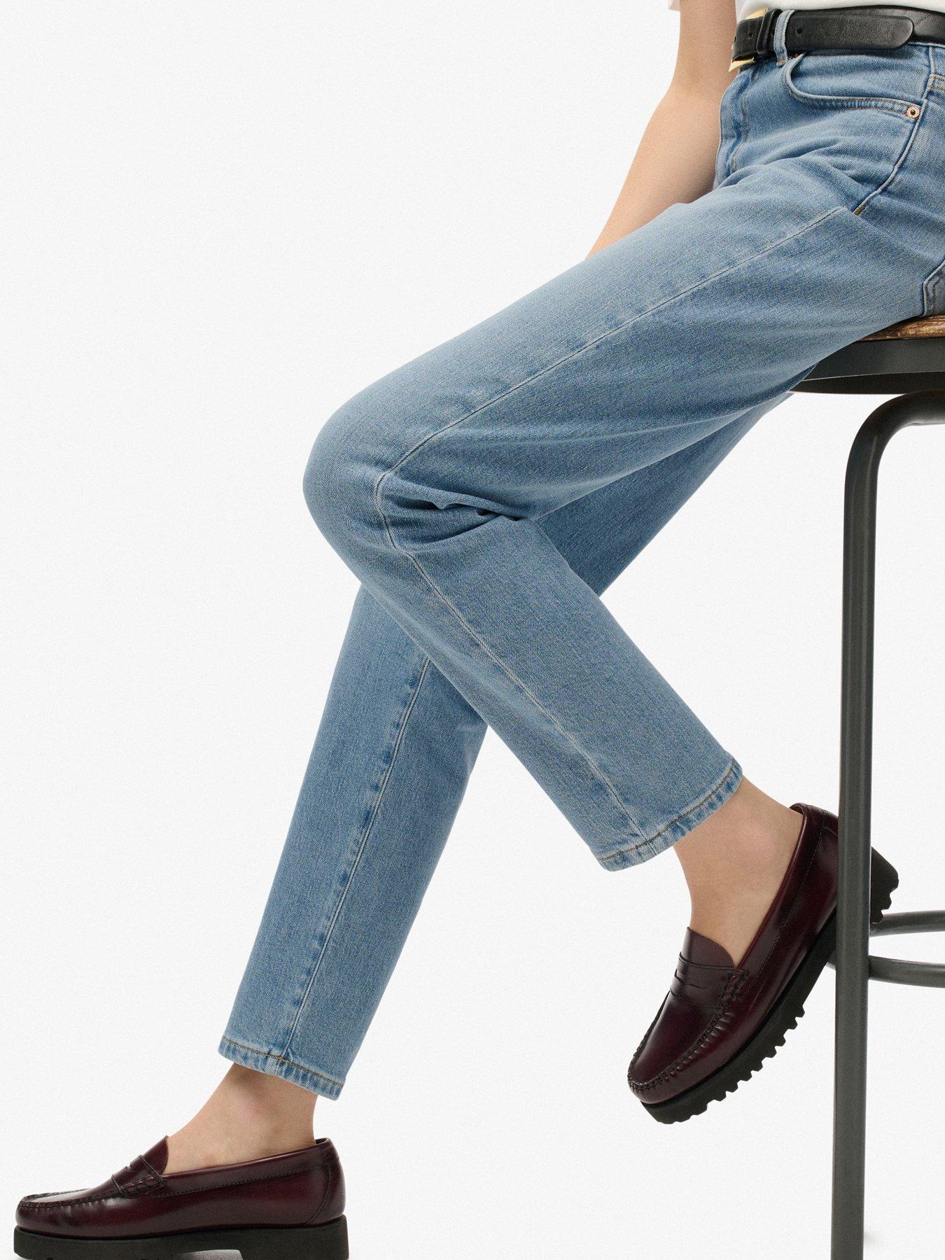 Image 6 of 6 of Superdry High Rise Mom Jeans - Blue
