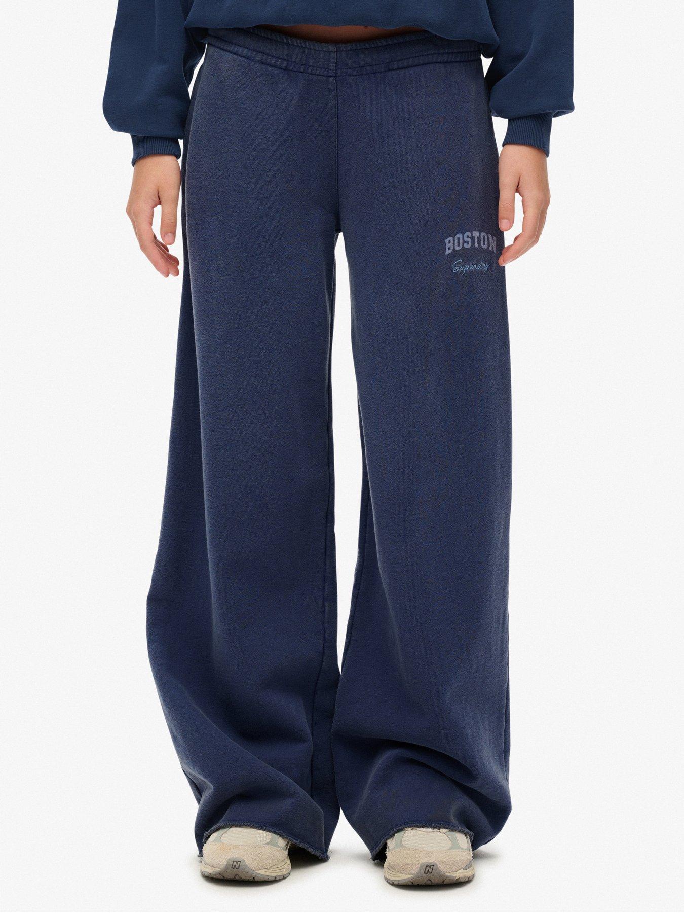 Superdry Athletic Essentials Low Rise Flare Joggers - Navy