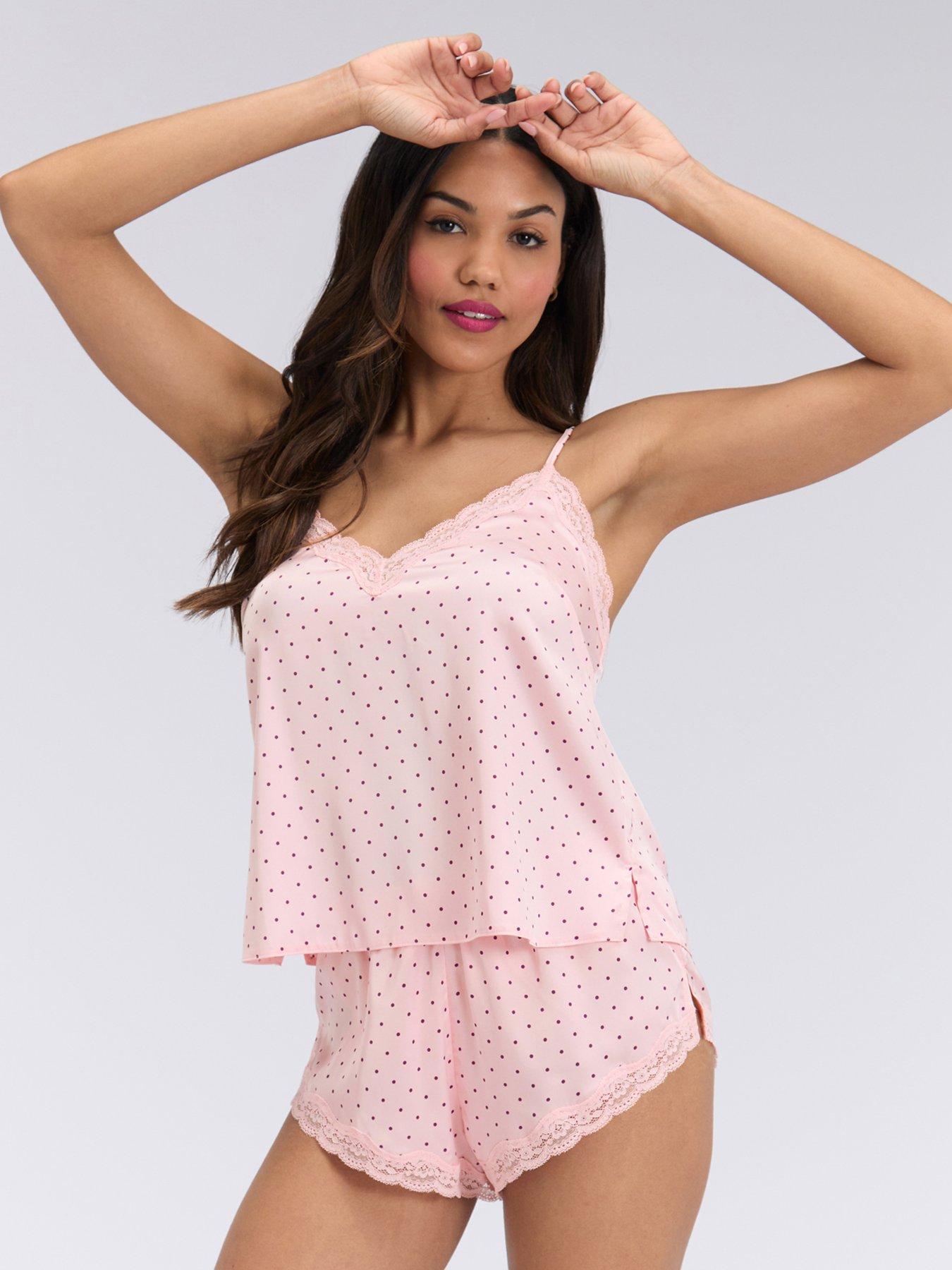 Boux Avenue Boux Avenue Daisy Spot Satin Cami Set - Pink Mix