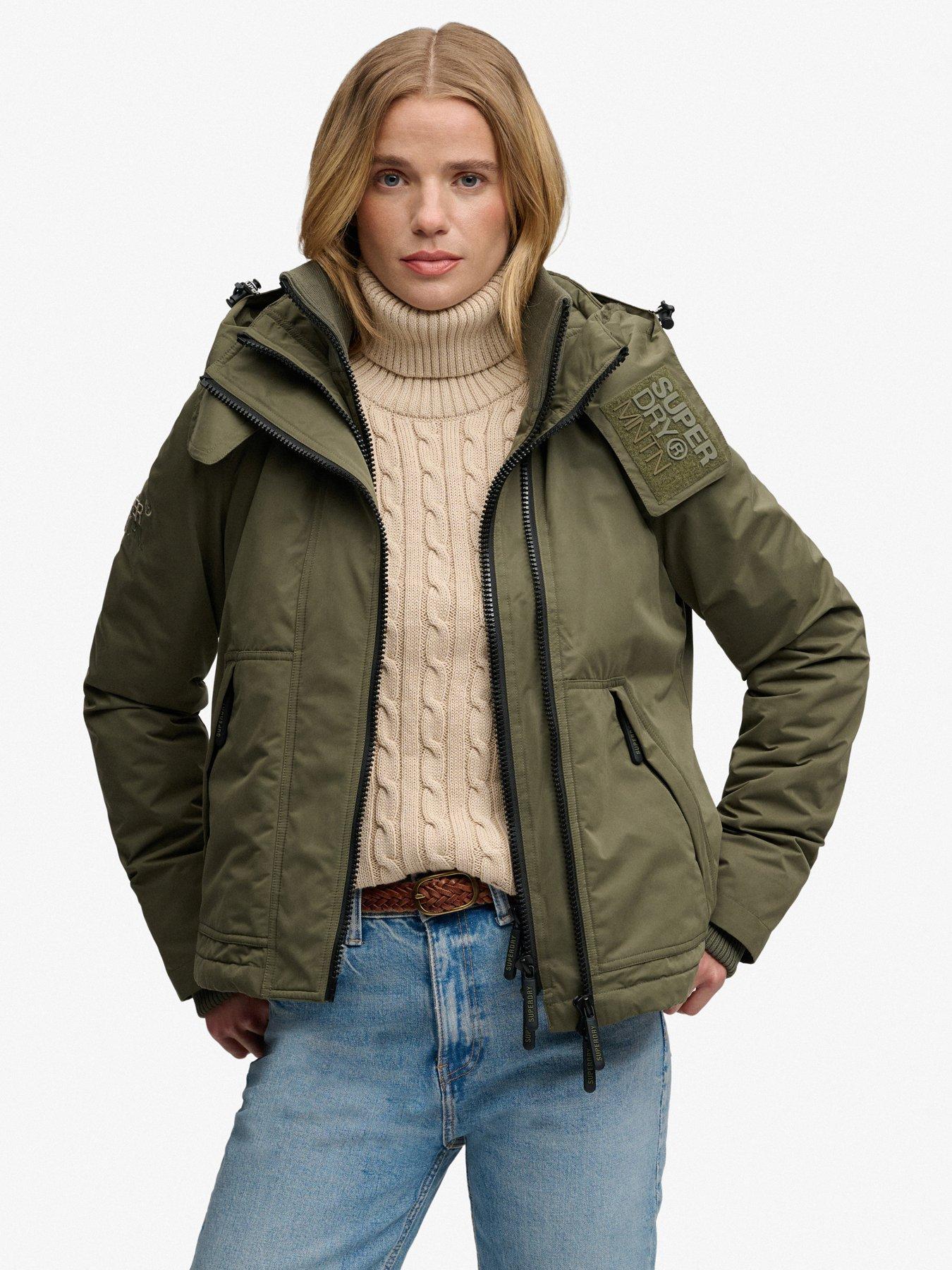 Image 1 of 7 of Superdry Hooded Microfibre Arctic Windcheater Jacket - Green