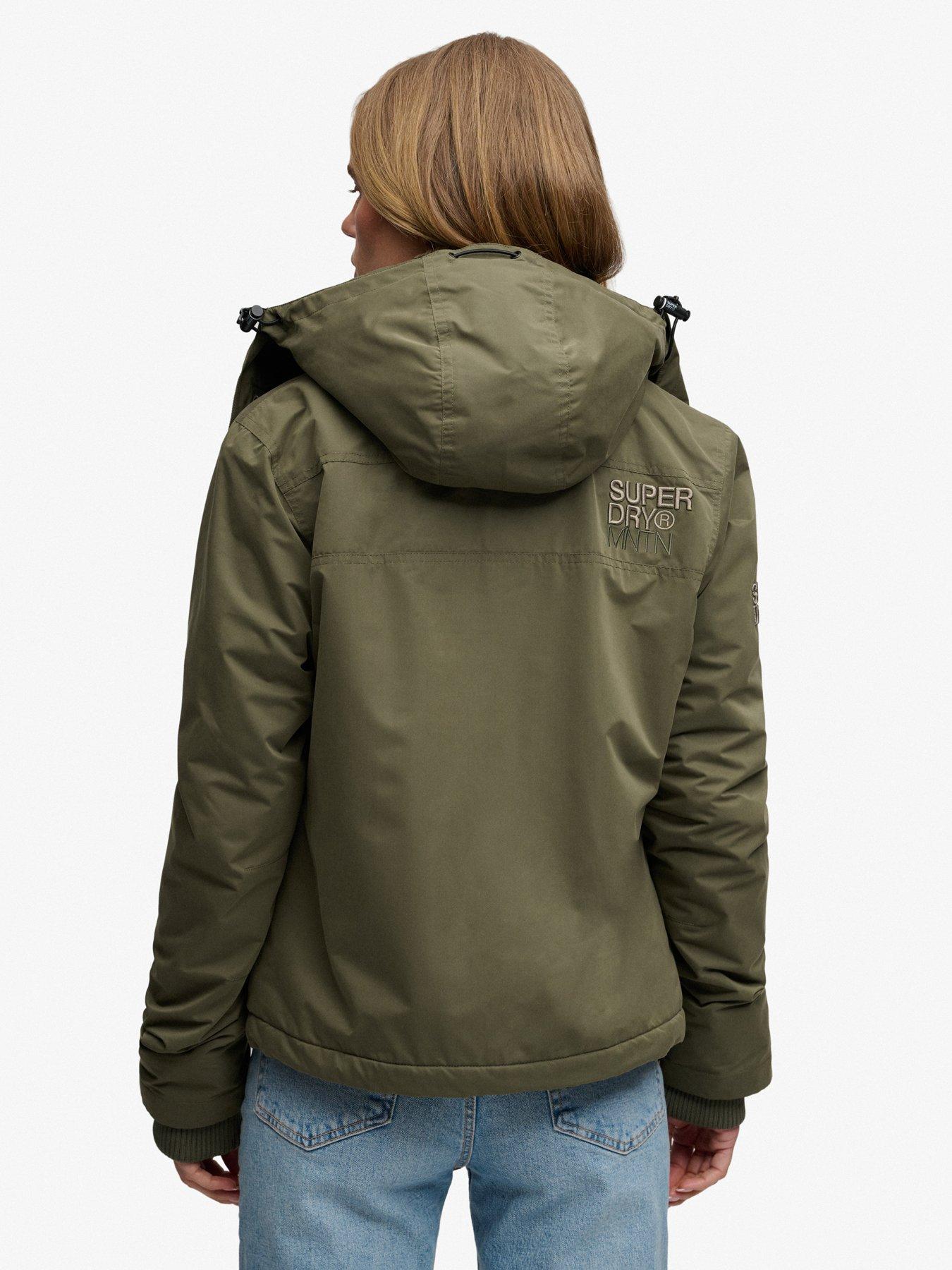 Image 2 of 7 of Superdry Hooded Microfibre Arctic Windcheater Jacket - Green