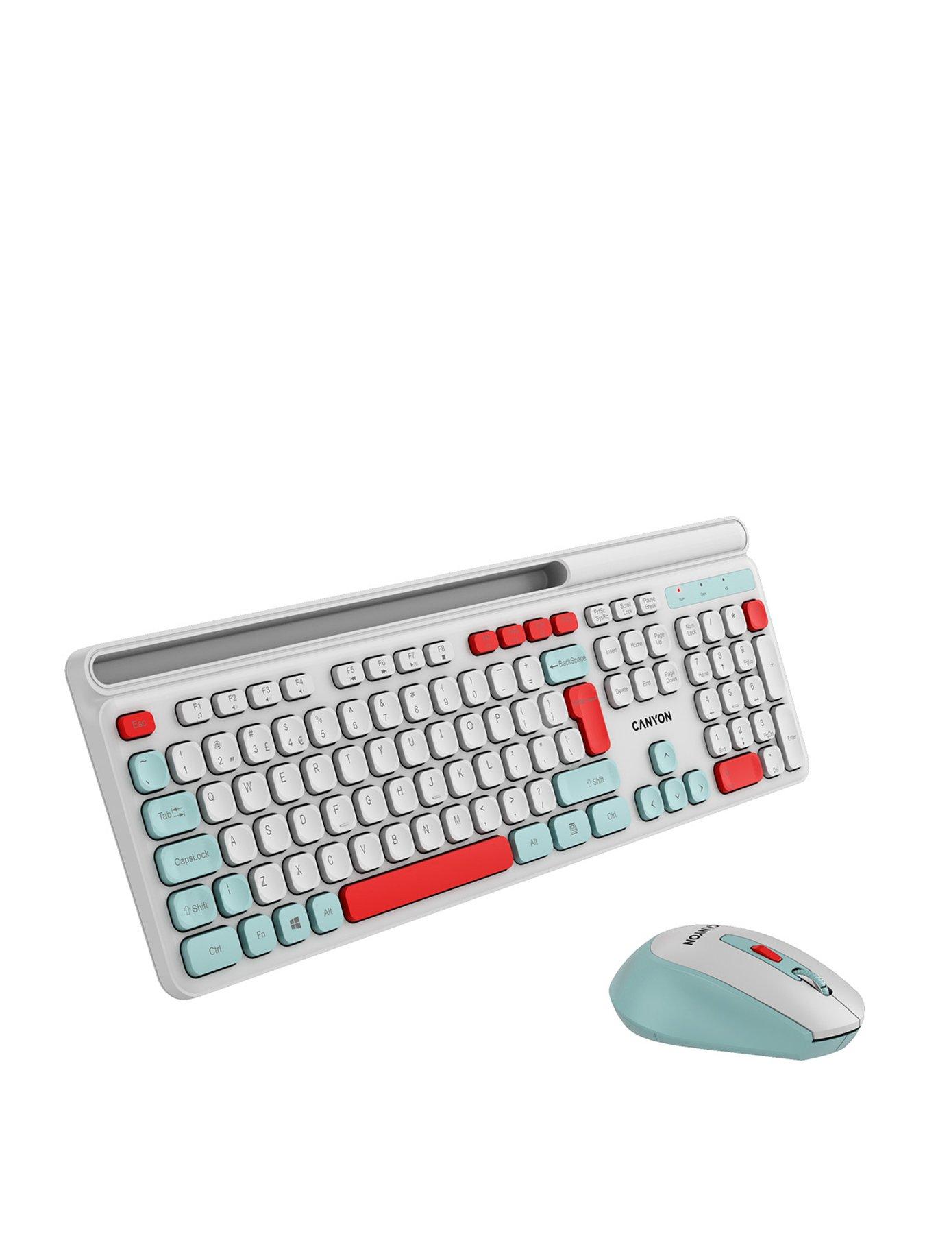 Image 1 of 6 of Canyon HSET-W5 Keyboard+Mouse AAA+AA Wireless White