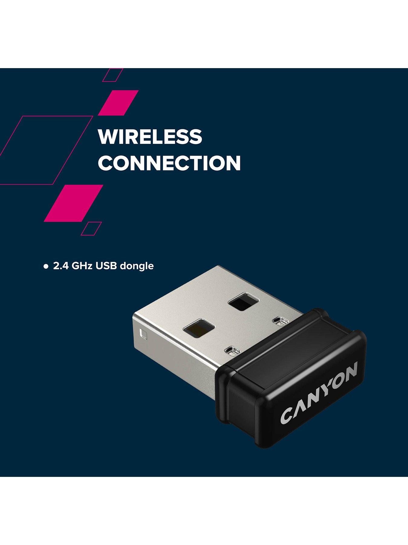 Image 5 of 6 of Canyon HSET-W5 Keyboard+Mouse AAA+AA Wireless White