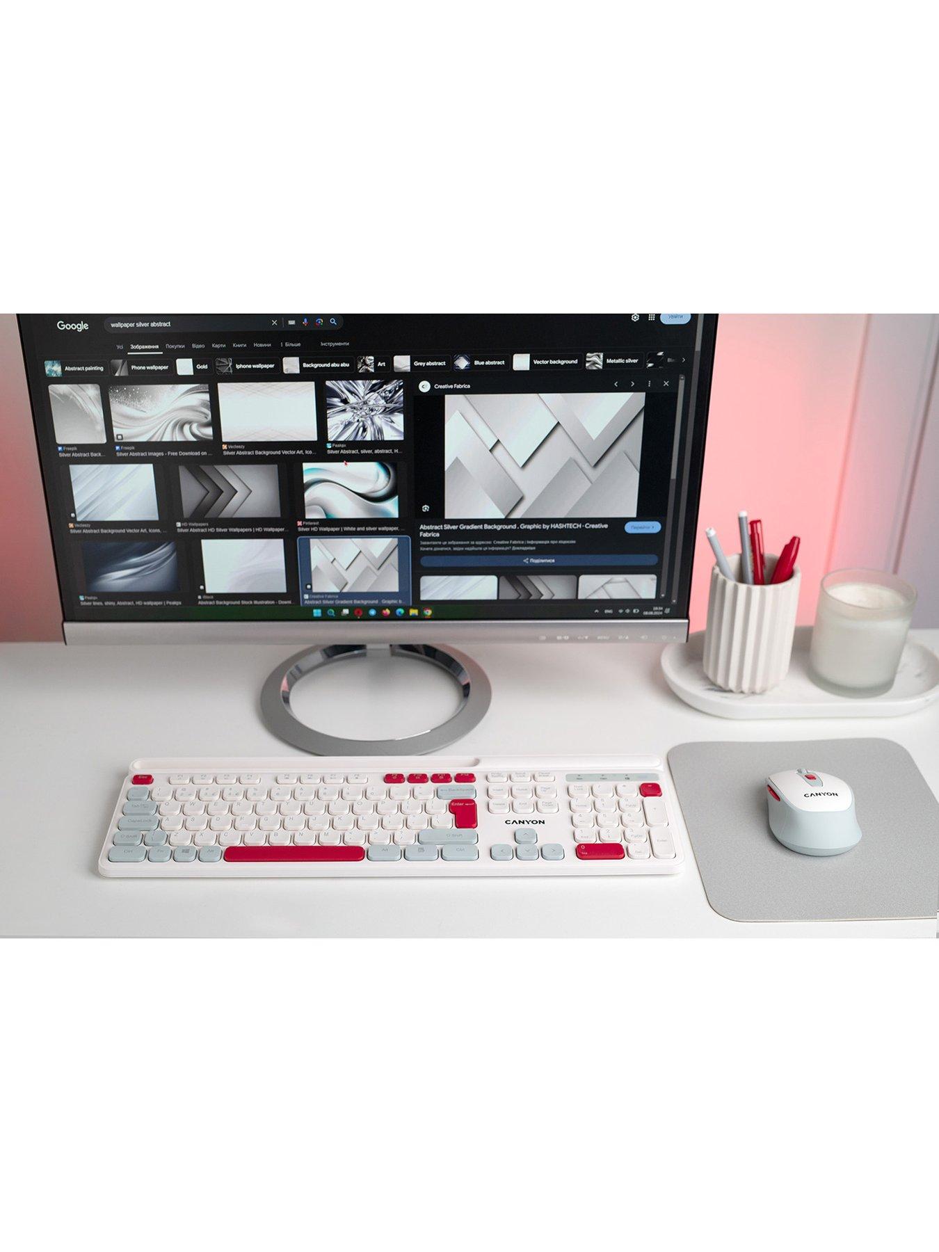 Image 6 of 6 of Canyon HSET-W5 Keyboard+Mouse AAA+AA Wireless White