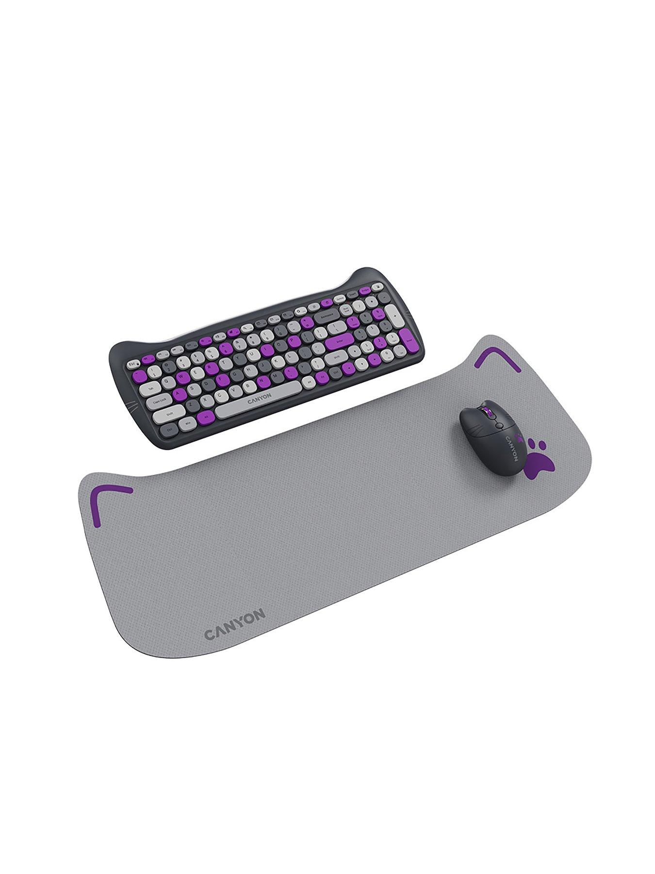 Image 3 of 3 of Canyon Canyon Keyboard+Mouse Kitty Edition Wireless Violet