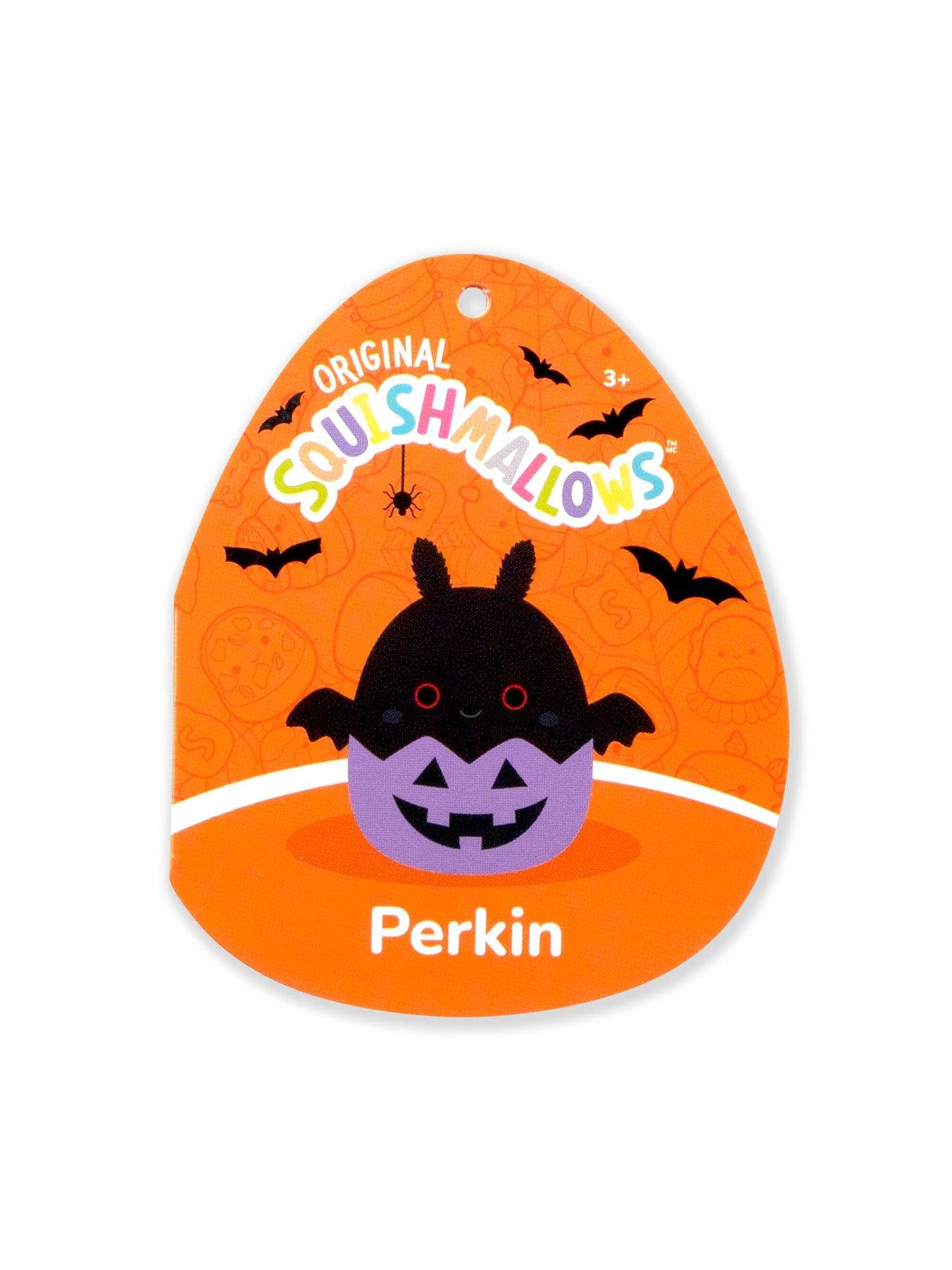 Image 7 of 7 of Squishmallows Squishmallows Black Mothman Spooky Jack O' Lantern Perkin Plush Toy