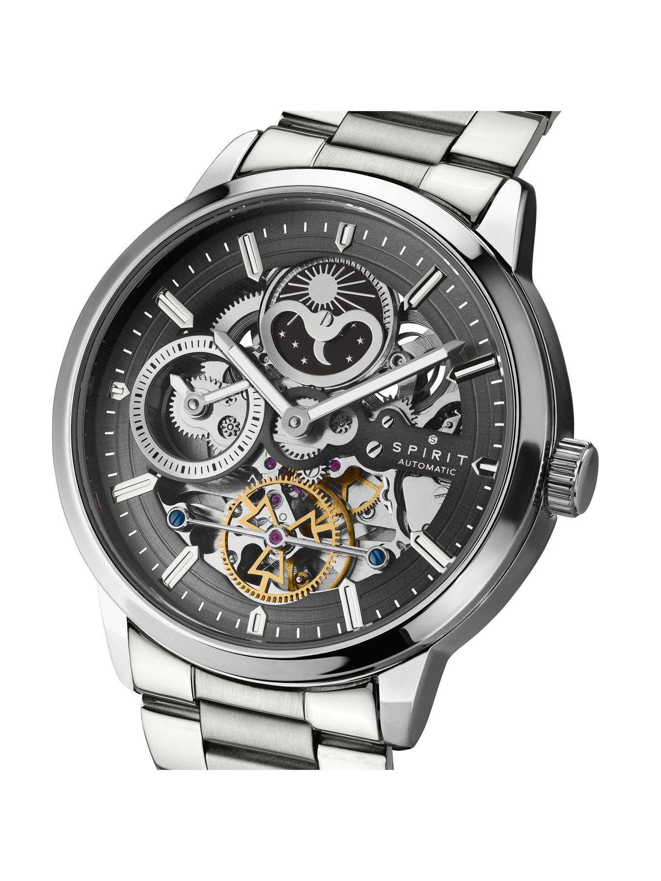 Image 2 of 7 of Spirit Gents Silver Sun Moon Automatic Bracelet Watch