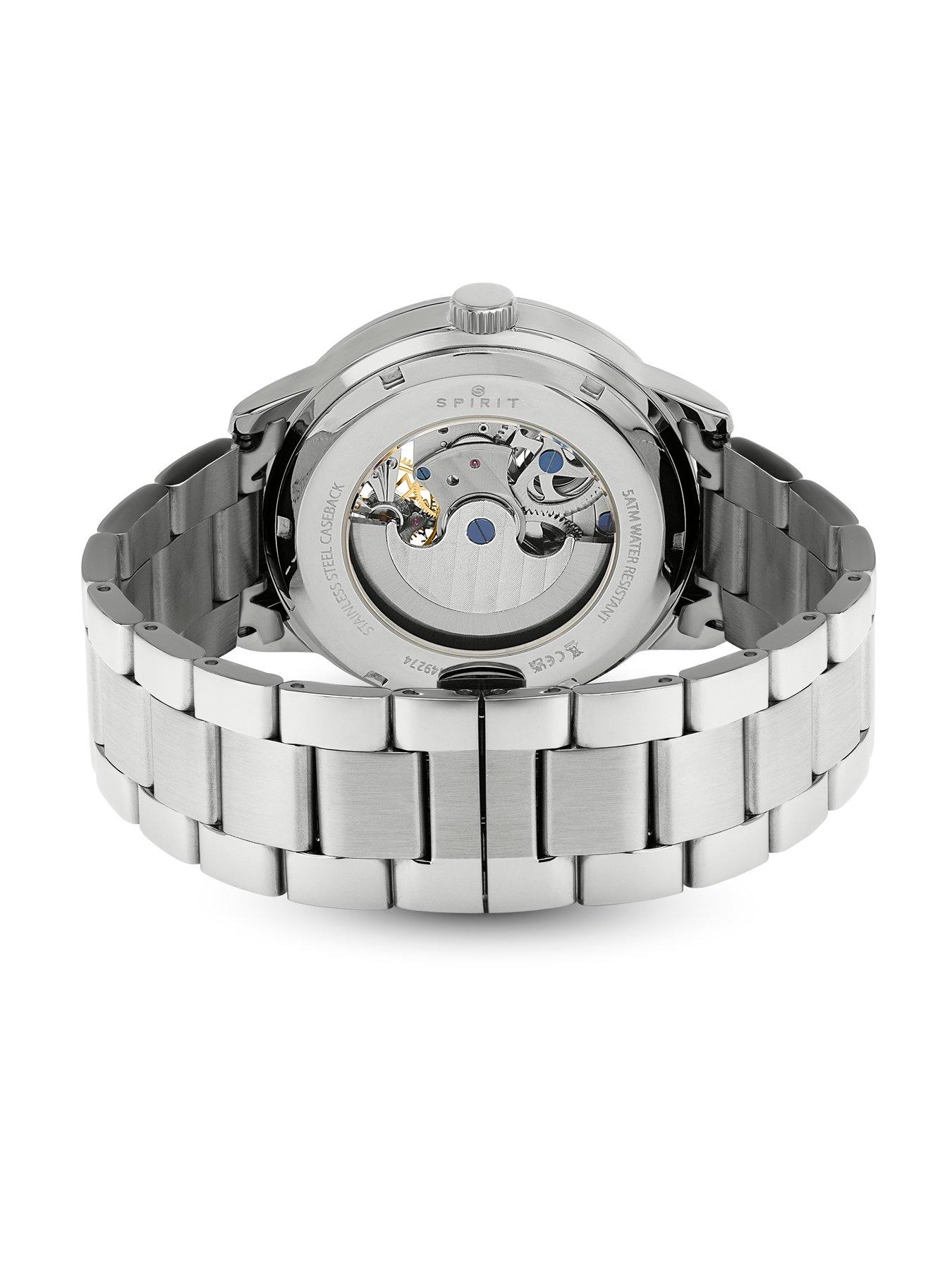 Image 3 of 7 of Spirit Gents Silver Sun Moon Automatic Bracelet Watch