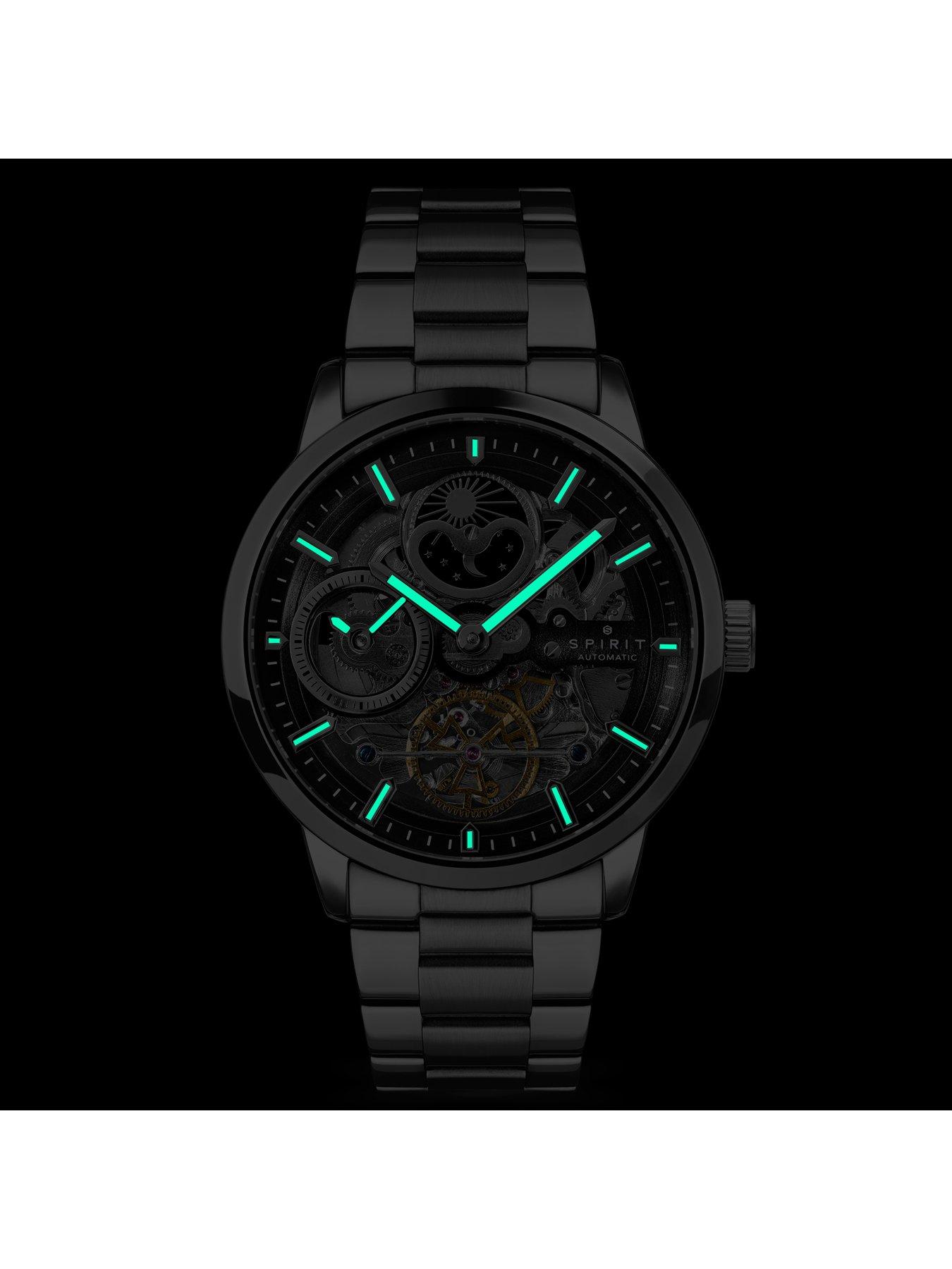 Image 5 of 7 of Spirit Gents Silver Sun Moon Automatic Bracelet Watch