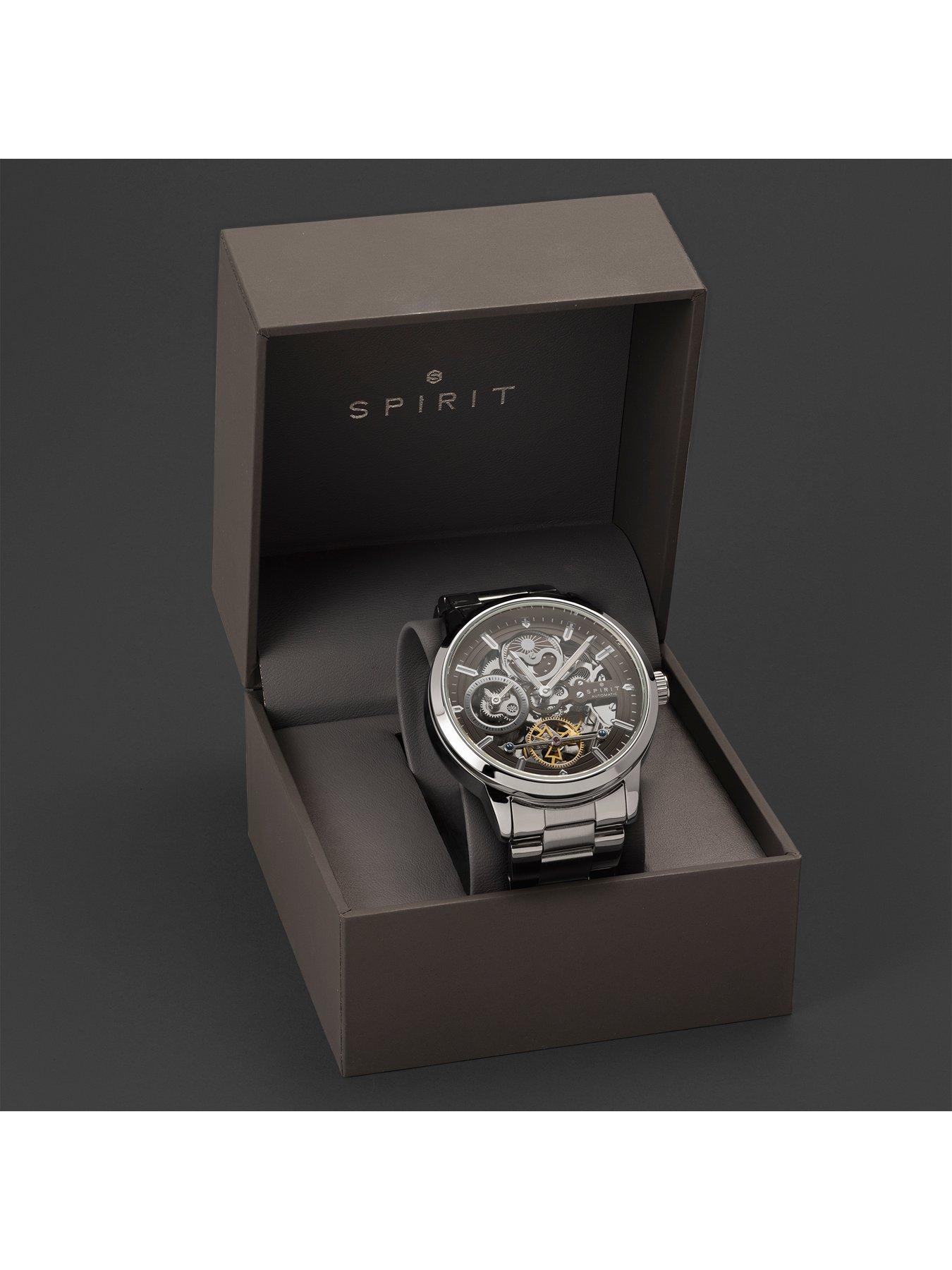 Image 6 of 7 of Spirit Gents Silver Sun Moon Automatic Bracelet Watch