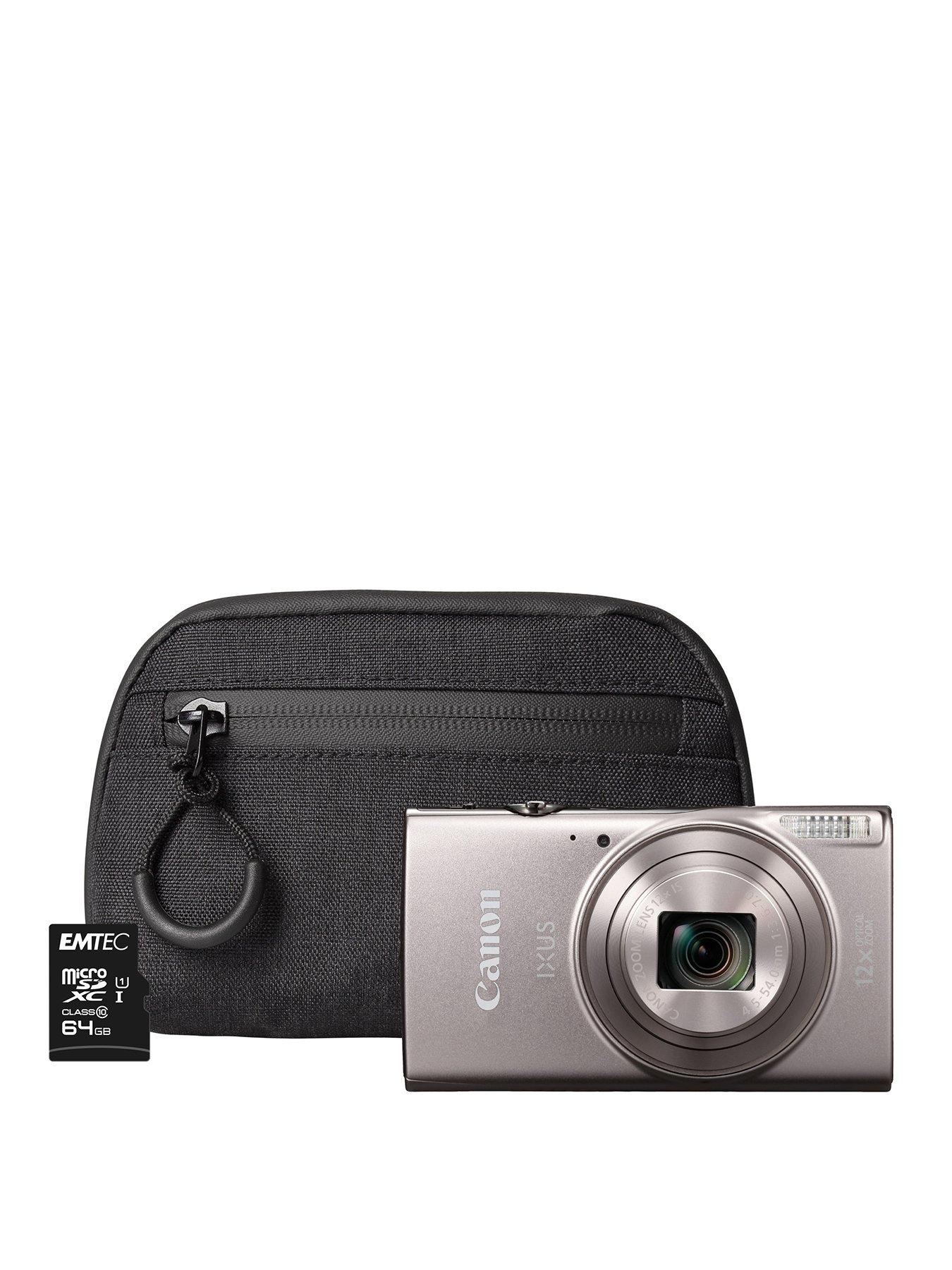 Image 1 of 6 of Canon Canon Ixus 285 HS A 20MP 12x Zoom Compact Camera - Silver - Camera + 64GB MicroSD Card + Case