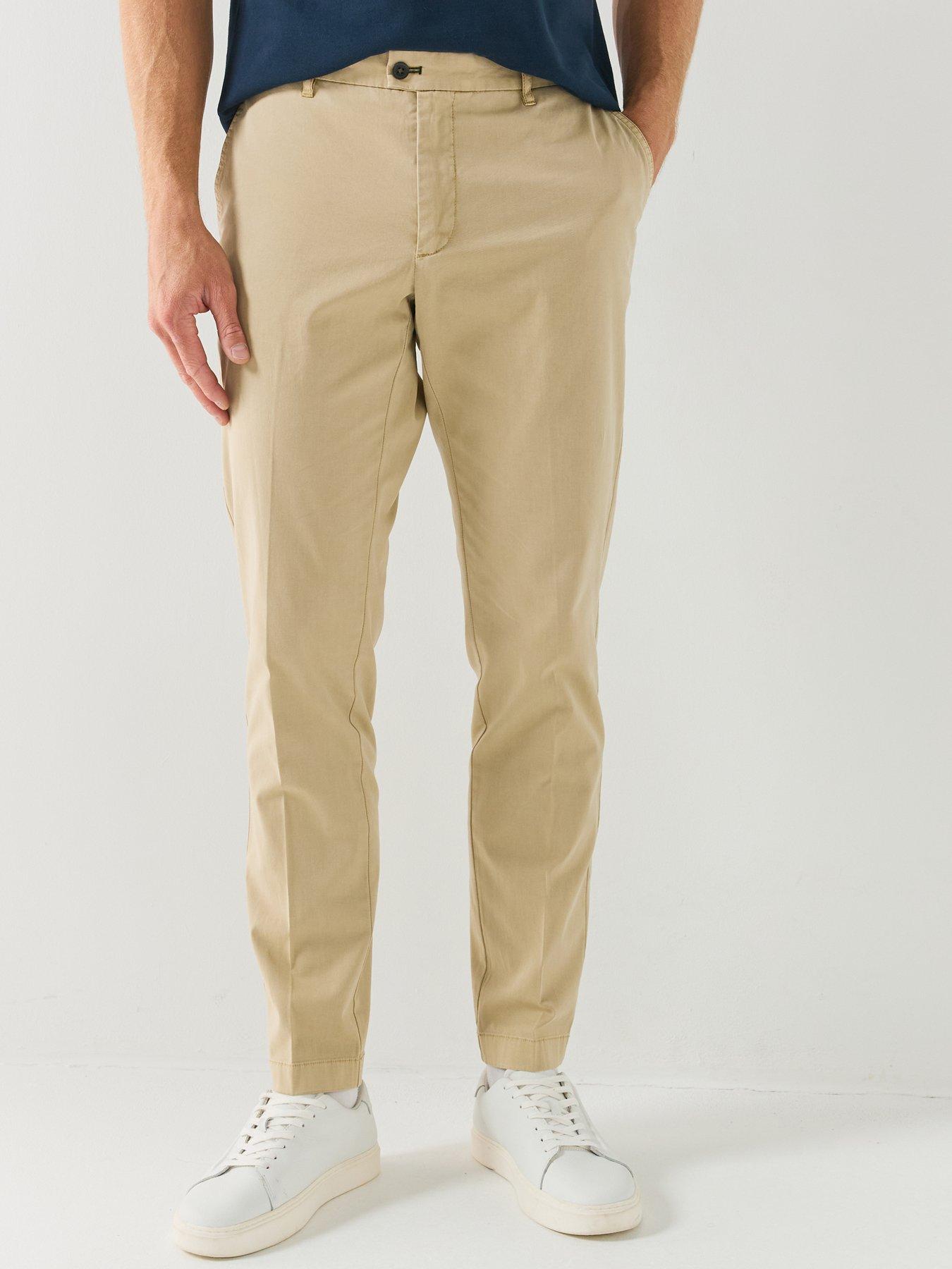 Image 1 of 6 of Hackett Mens Heritage Ken Cotton Stretch Chino Trousers - Beige