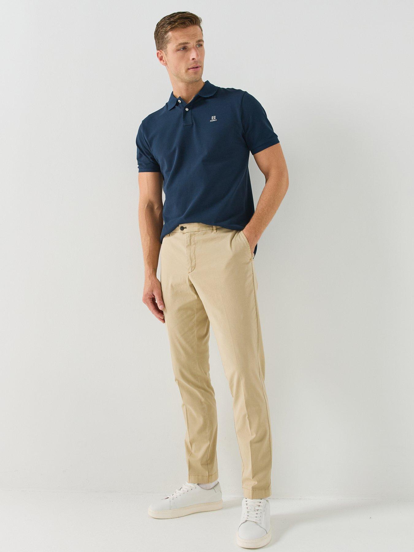 Image 5 of 6 of Hackett Mens Heritage Ken Cotton Stretch Chino Trousers - Beige