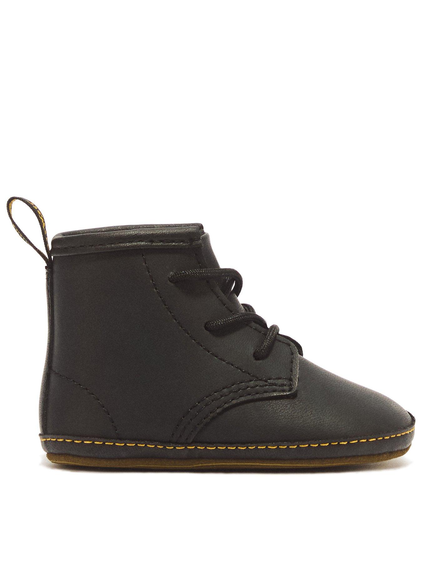 Dr Martens Newborn 1460 Auburn Leather Booties - Black