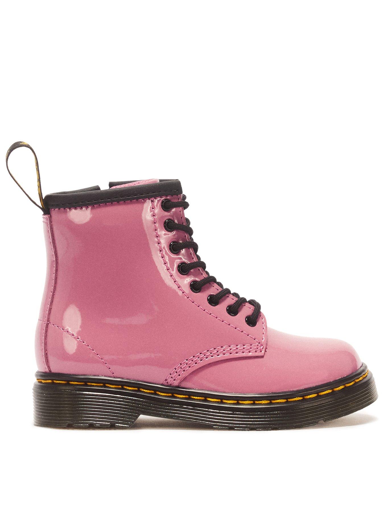 Image 1 of 7 of Dr Martens Toddler 1460 8 Eye Patent Boot - Pink