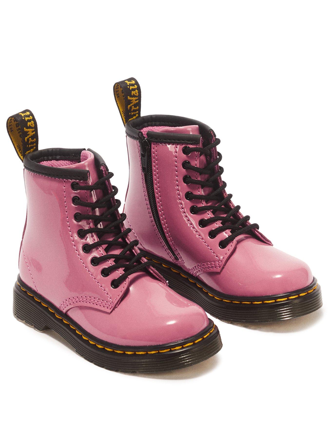 Image 2 of 7 of Dr Martens Toddler 1460 8 Eye Patent Boot - Pink