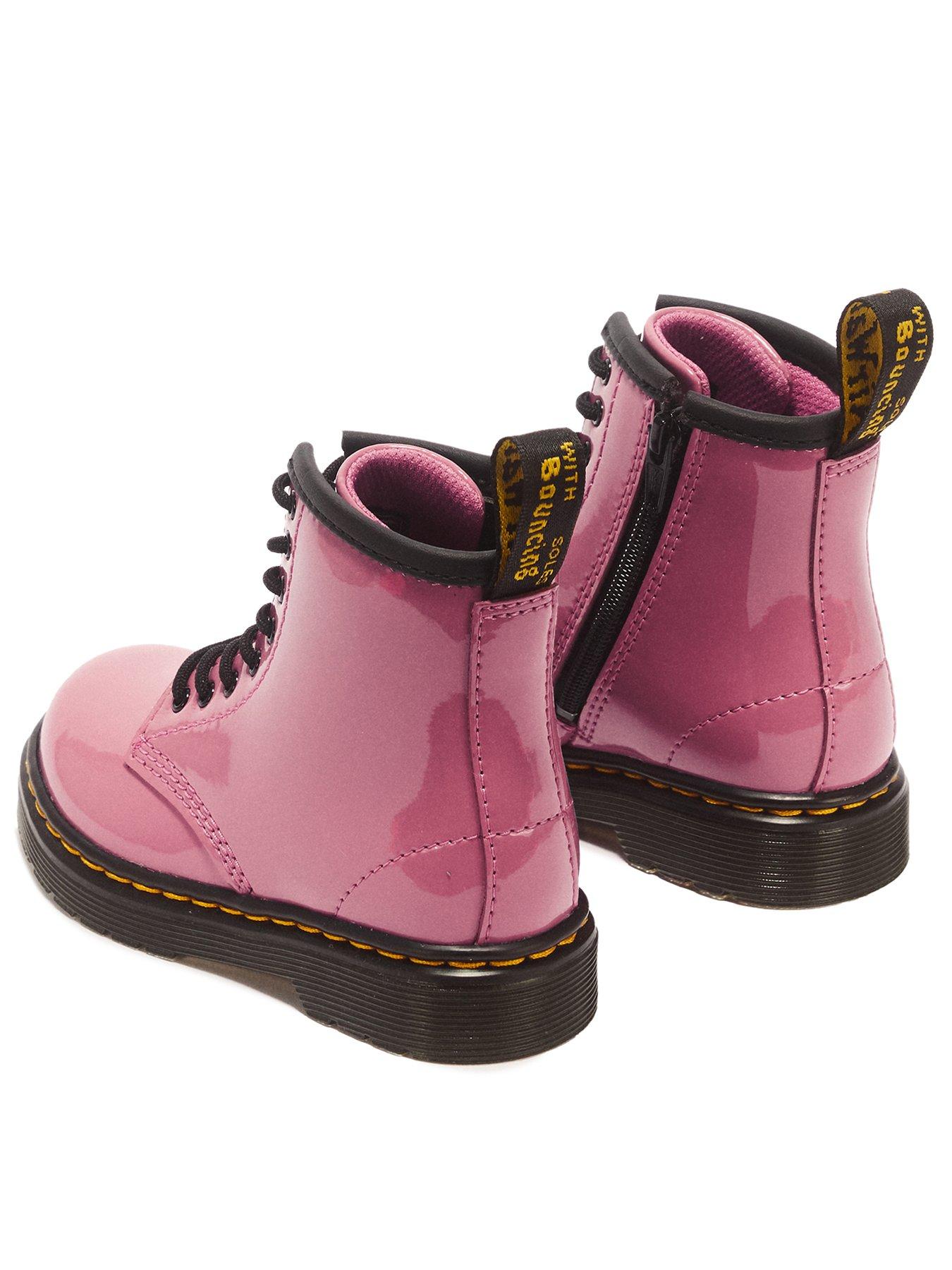 Image 3 of 7 of Dr Martens Toddler 1460 8 Eye Patent Boot - Pink