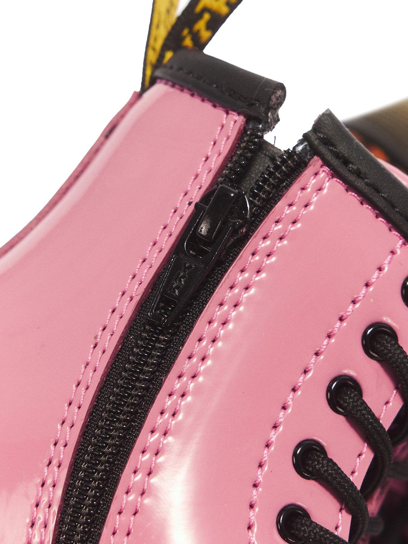 Image 7 of 7 of Dr Martens Toddler 1460 8 Eye Patent Boot - Pink