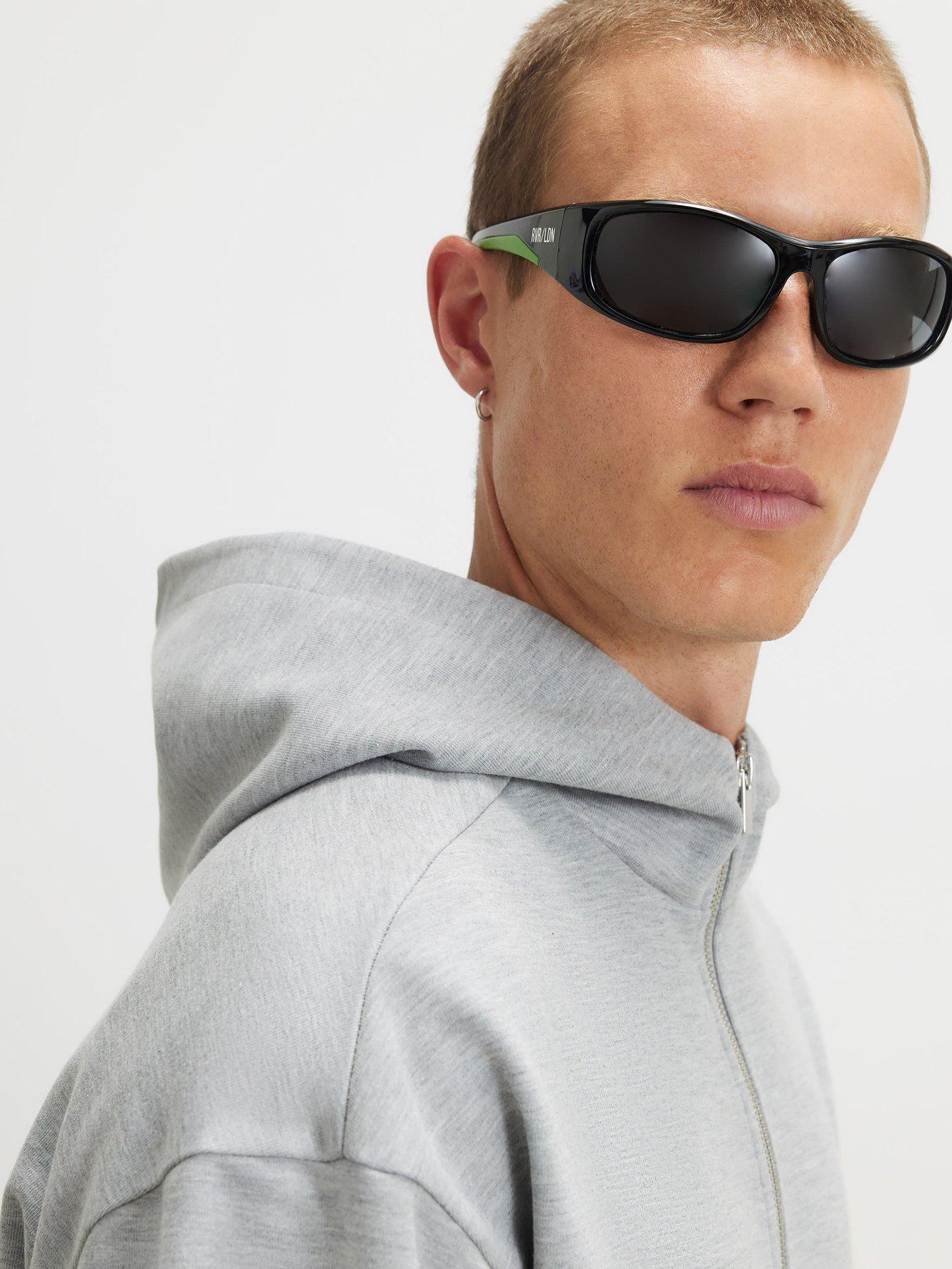 Image 4 of 6 of River Island Premium Oversized Fit Zipped Hoodie - Grey